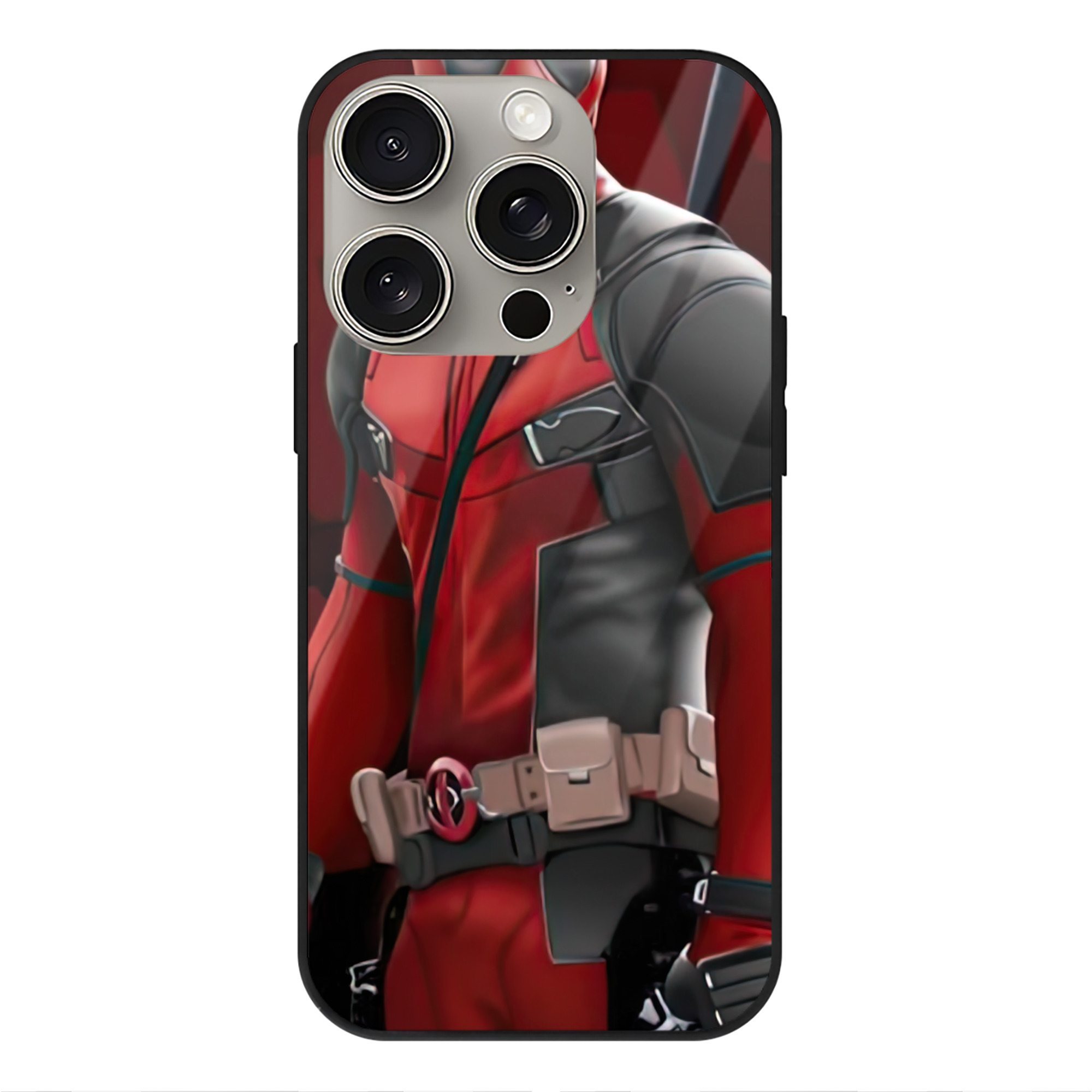 （画像用） Deadpool デッドプール 【iPhone15Pro対応】スマホケース 耐衝撃＆黄変防止 背面ガラス