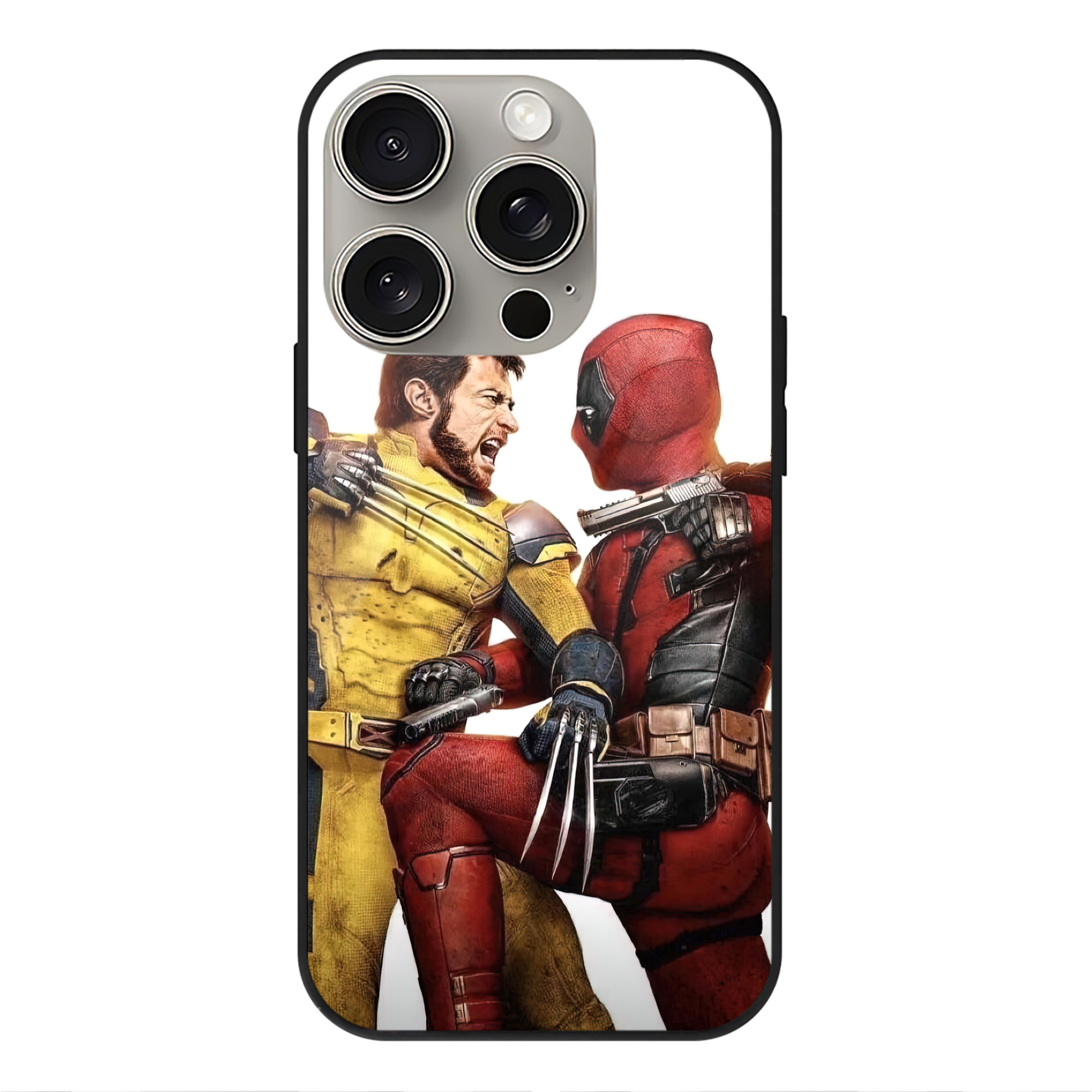 （画像用） Deadpool デッドプール 【iPhone15Pro対応】スマホケース 耐衝撃＆黄変防止 背面ガラス