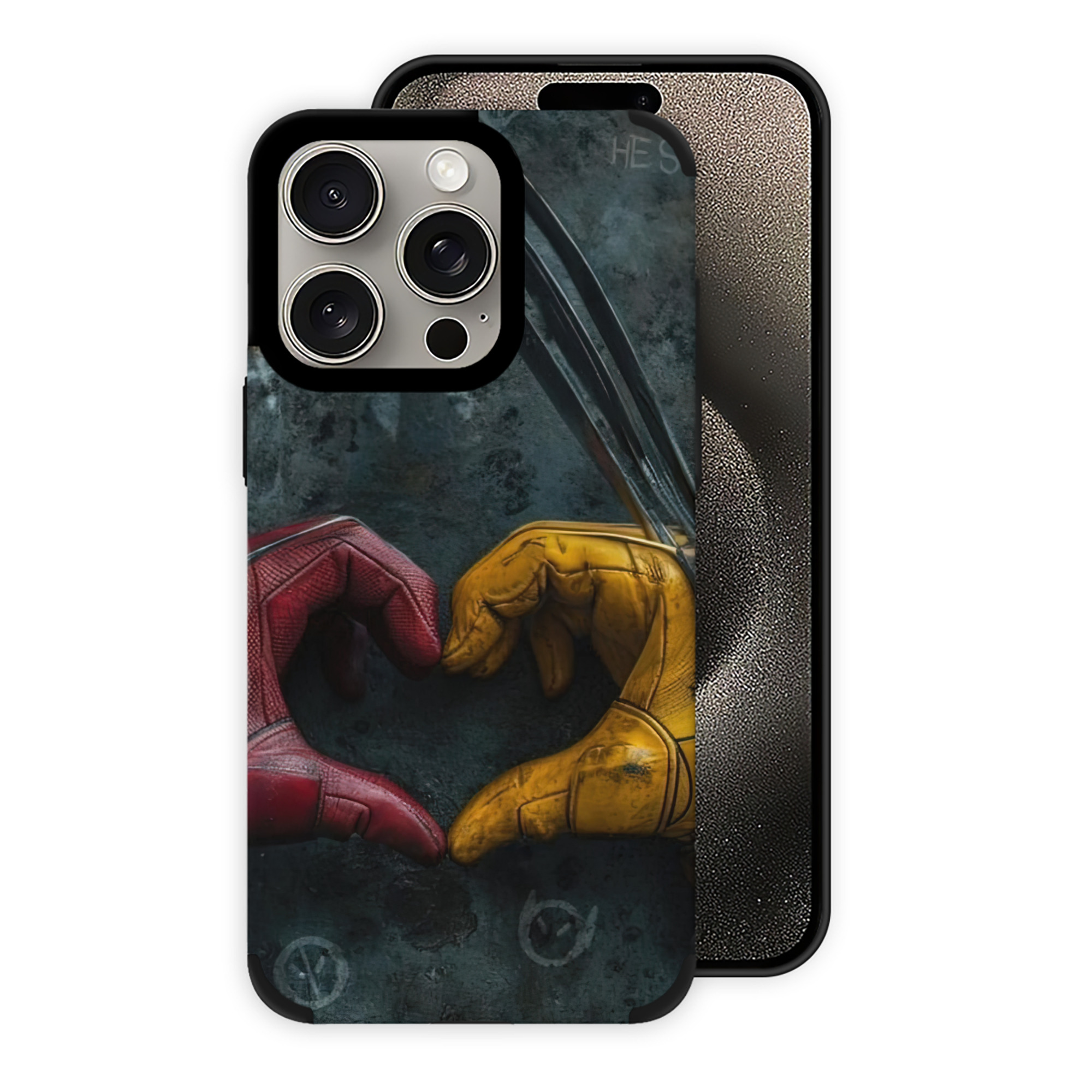 （画像用） Deadpool デッドプール 【iPhone15ProMax対応】 PUレザー スマホケース 耐衝撃＆黄変防止