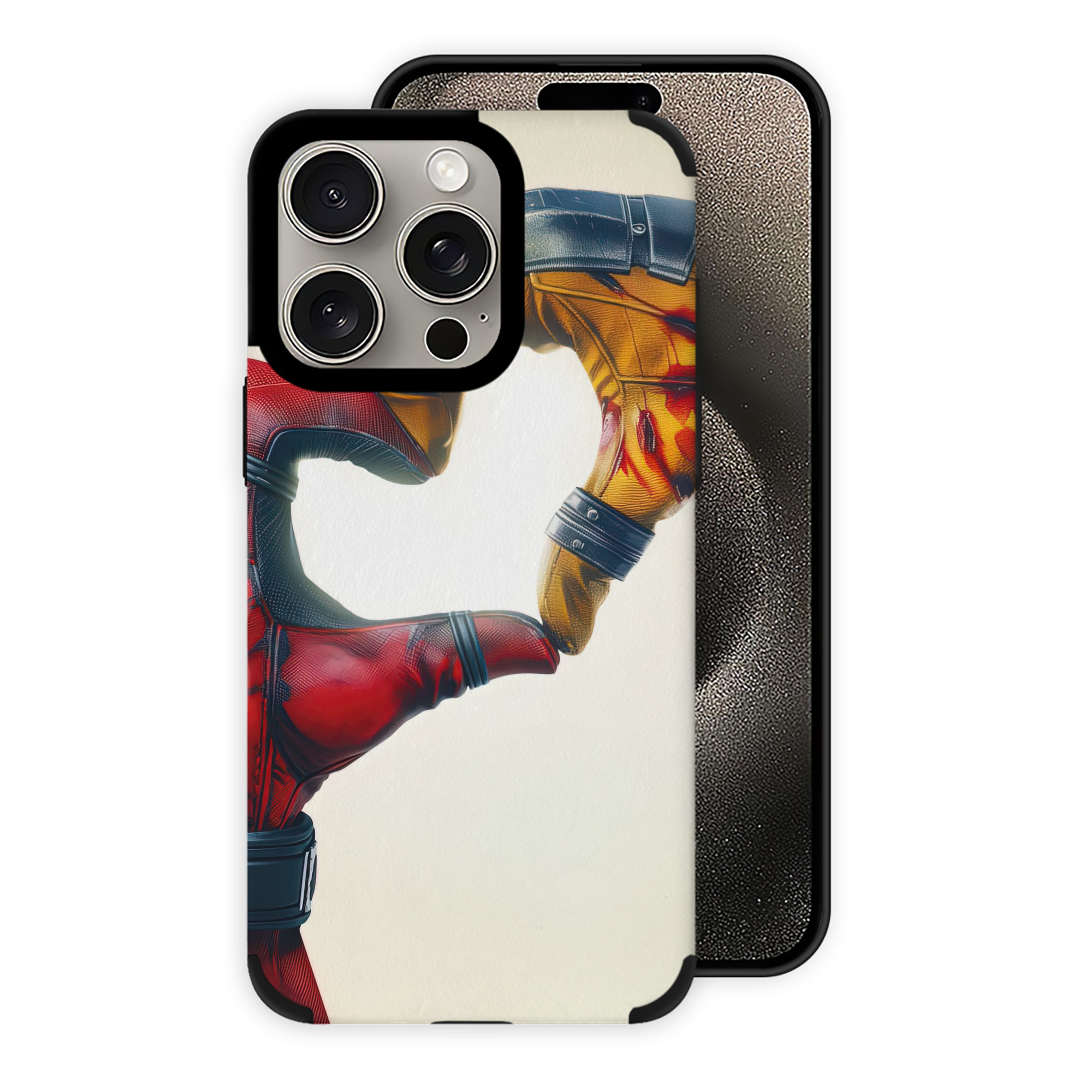 （画像用） Deadpool デッドプール 【iPhone15ProMax対応】 PUレザー スマホケース 耐衝撃＆黄変防止