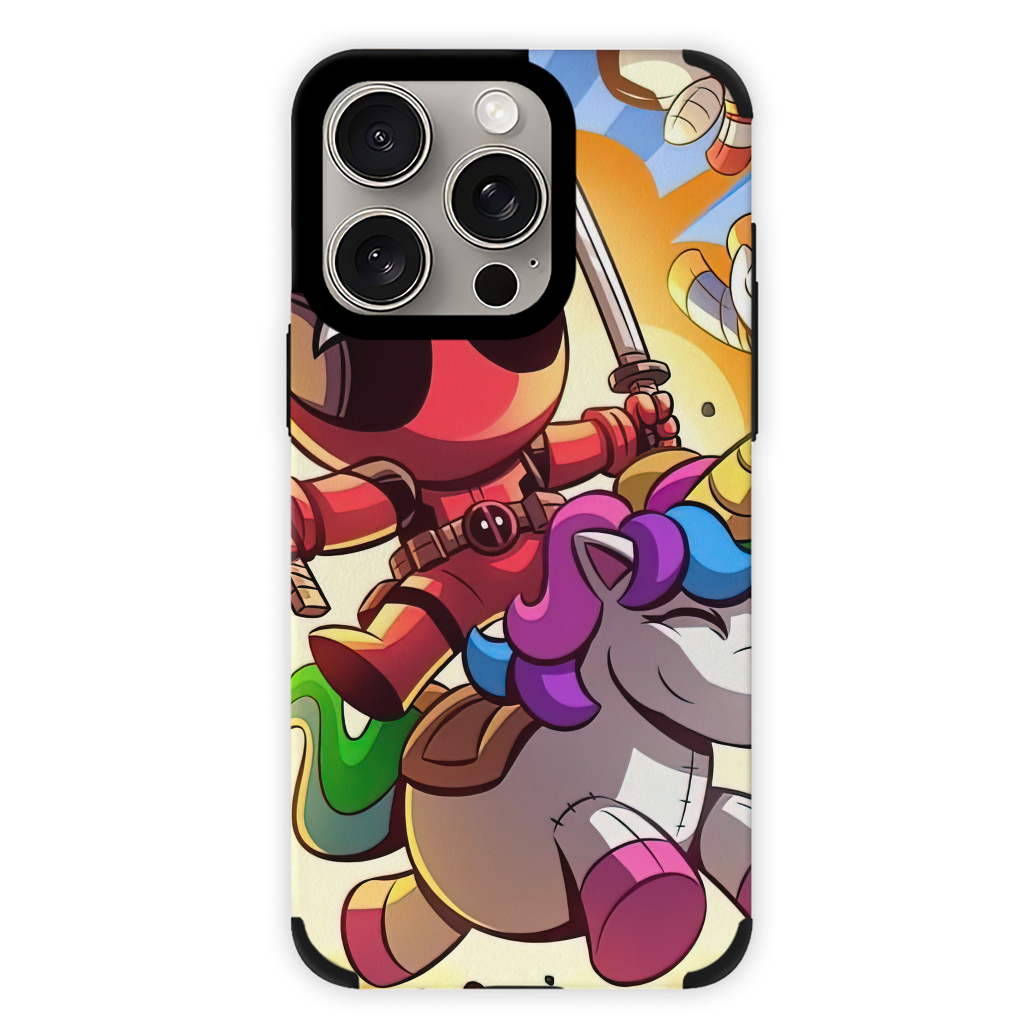（画像用） Deadpool デッドプール 【iPhone15ProMax対応】 PUレザー スマホケース 耐衝撃＆黄変防止