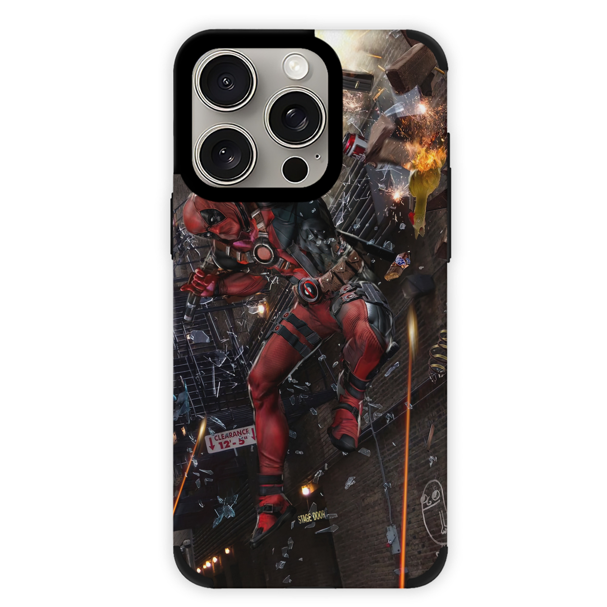 （画像用） Deadpool デッドプール 【iPhone15ProMax対応】 PUレザー スマホケース 耐衝撃＆黄変防止