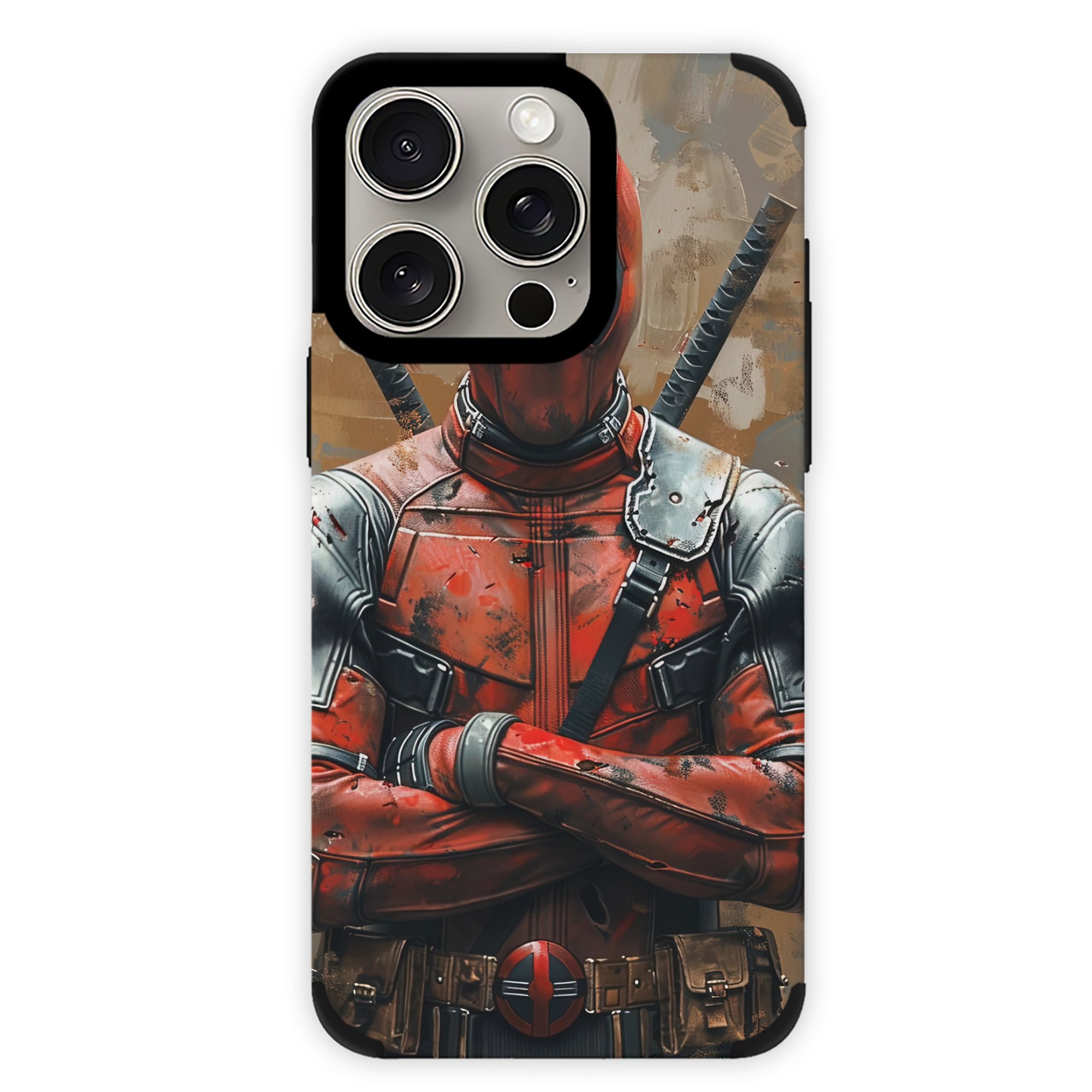 （画像用） Deadpool デッドプール 【iPhone15ProMax対応】 PUレザー スマホケース 耐衝撃＆黄変防止