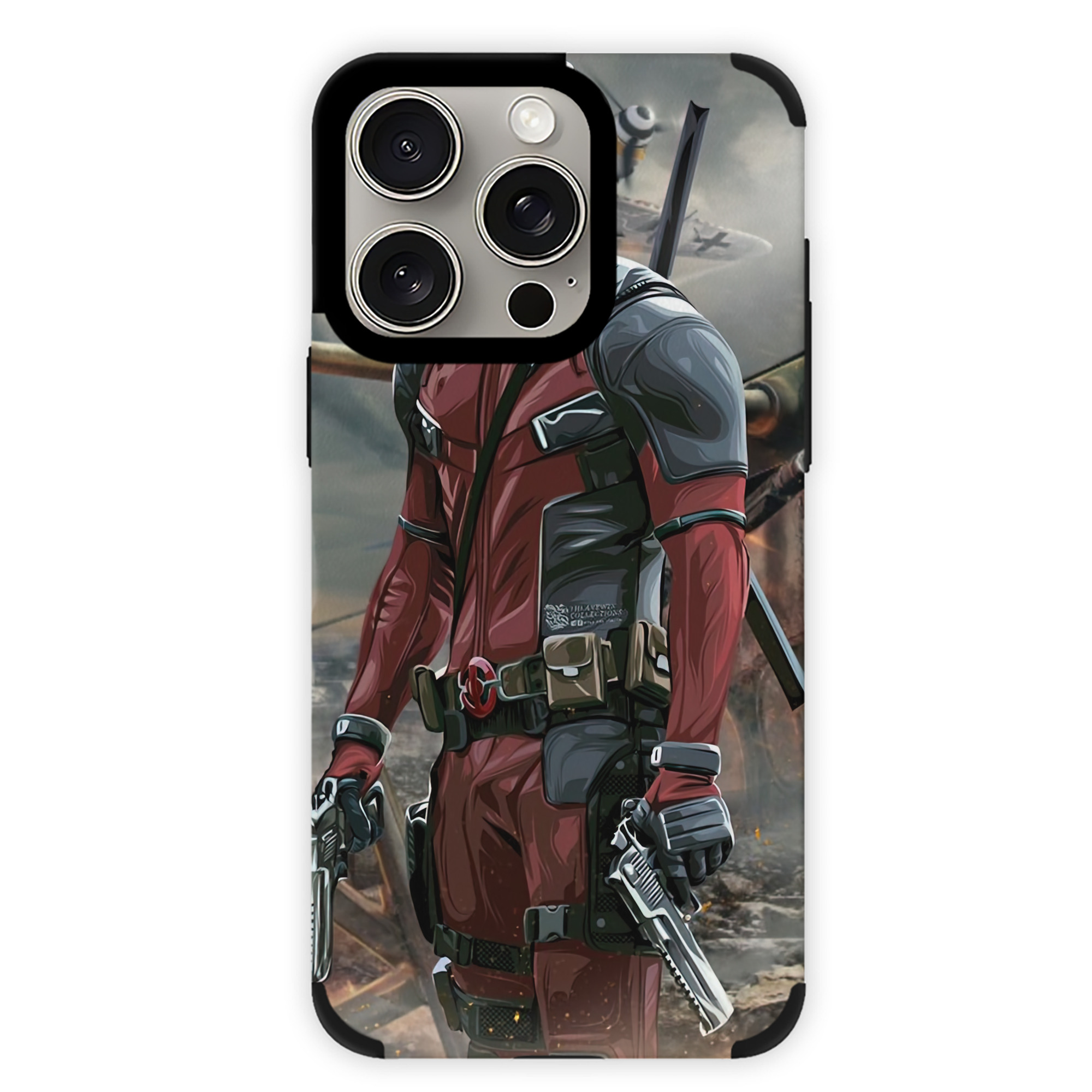（画像用） Deadpool デッドプール 【iPhone15ProMax対応】 PUレザー スマホケース 耐衝撃＆黄変防止