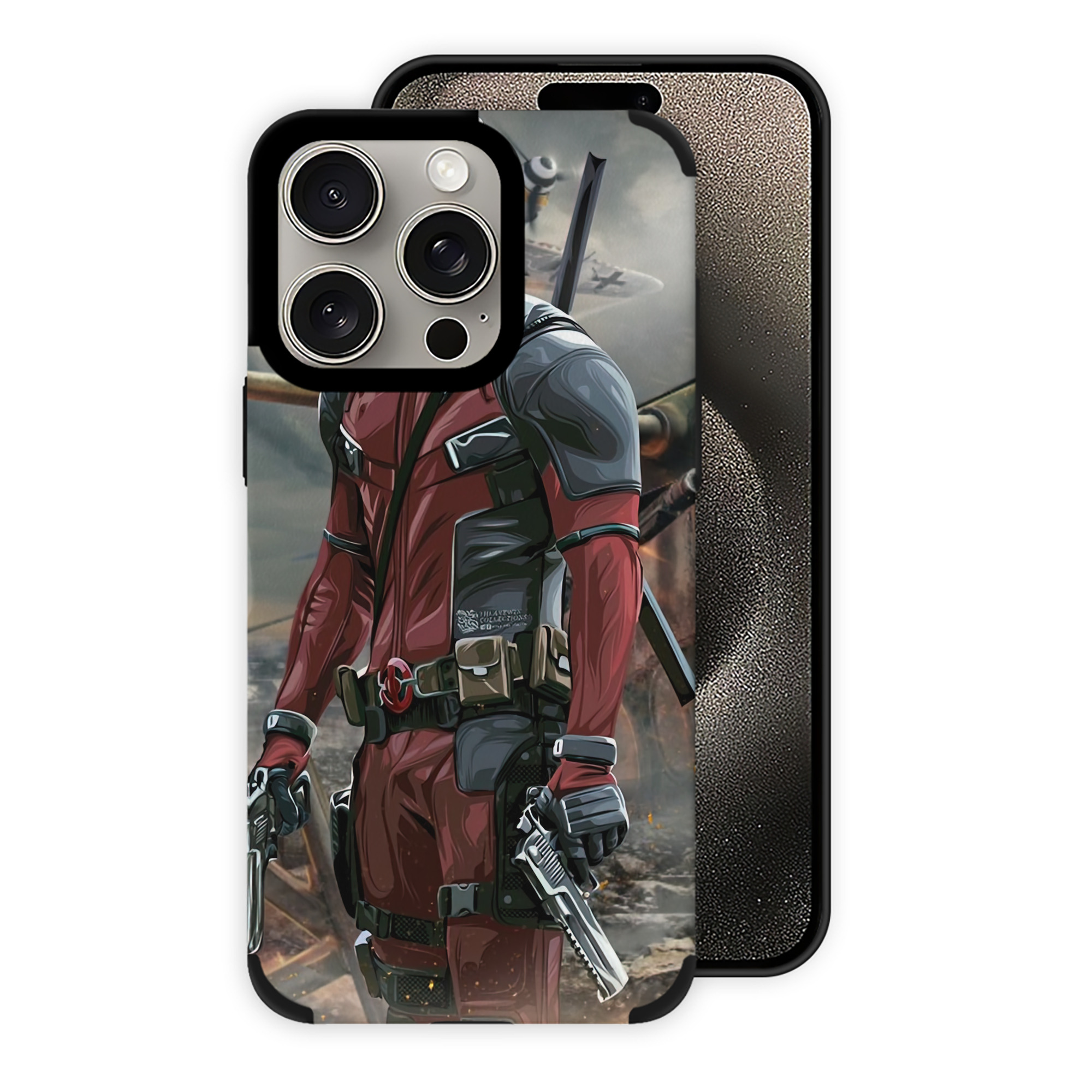 Deadpool デッドプール 【iPhone15ProMax対応】 PUレザー スマホケース 耐衝撃＆黄変防止