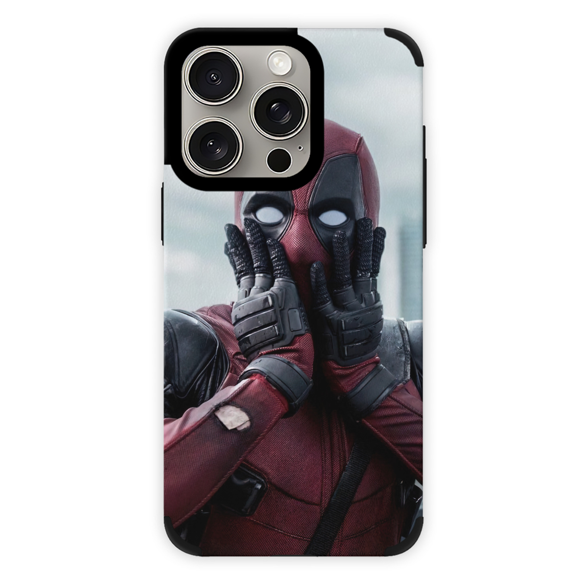 （画像用） Deadpool デッドプール 【iPhone15ProMax対応】 PUレザー スマホケース 耐衝撃＆黄変防止
