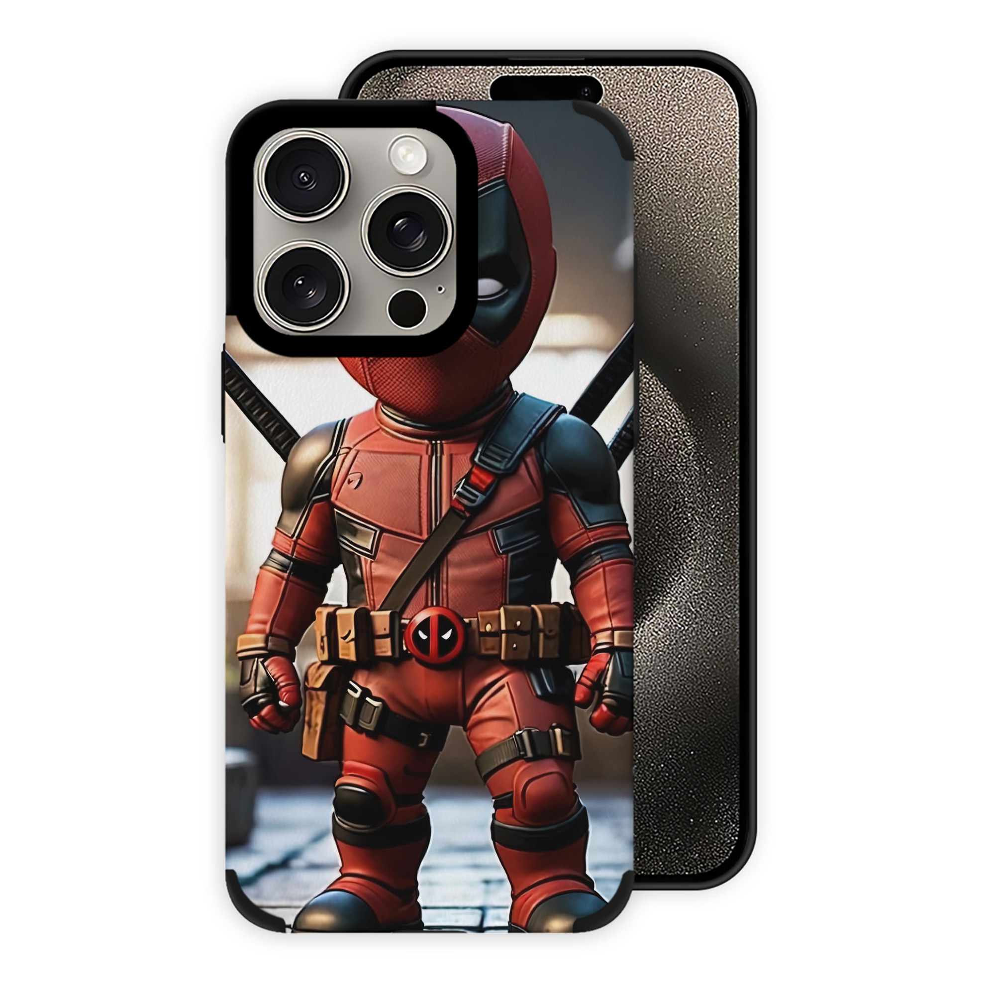 （画像用） Deadpool デッドプール 【iPhone15ProMax対応】 PUレザー スマホケース 耐衝撃＆黄変防止
