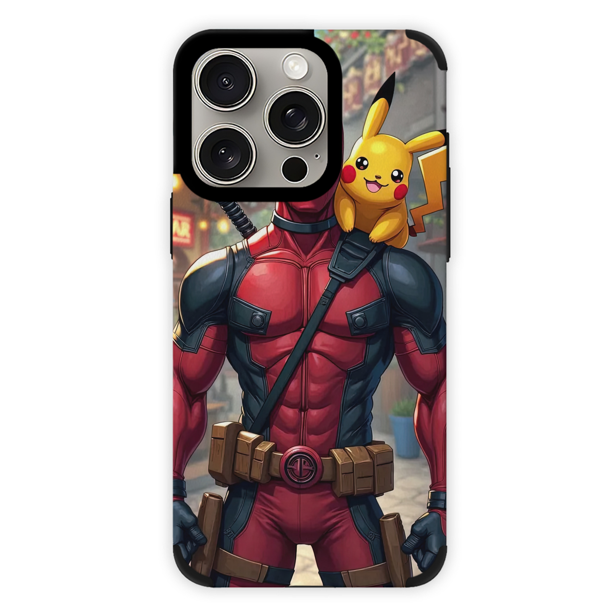 （画像用） Deadpool デッドプール 【iPhone15ProMax対応】 PUレザー スマホケース 耐衝撃＆黄変防止