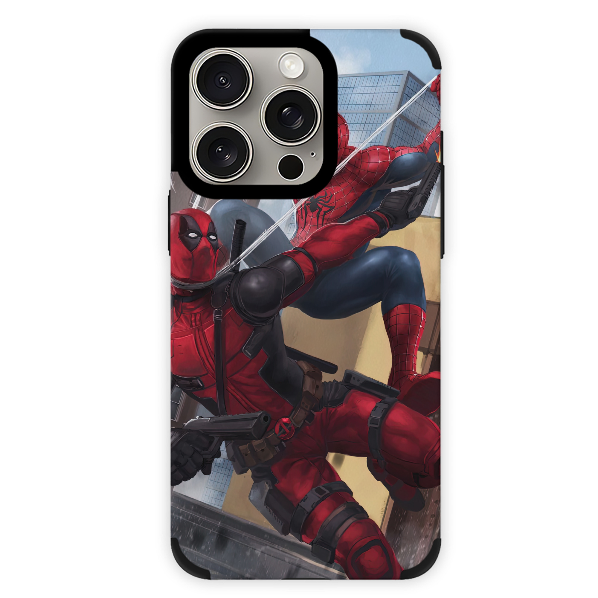 （画像用） Deadpool デッドプール 【iPhone15ProMax対応】 PUレザー スマホケース 耐衝撃＆黄変防止