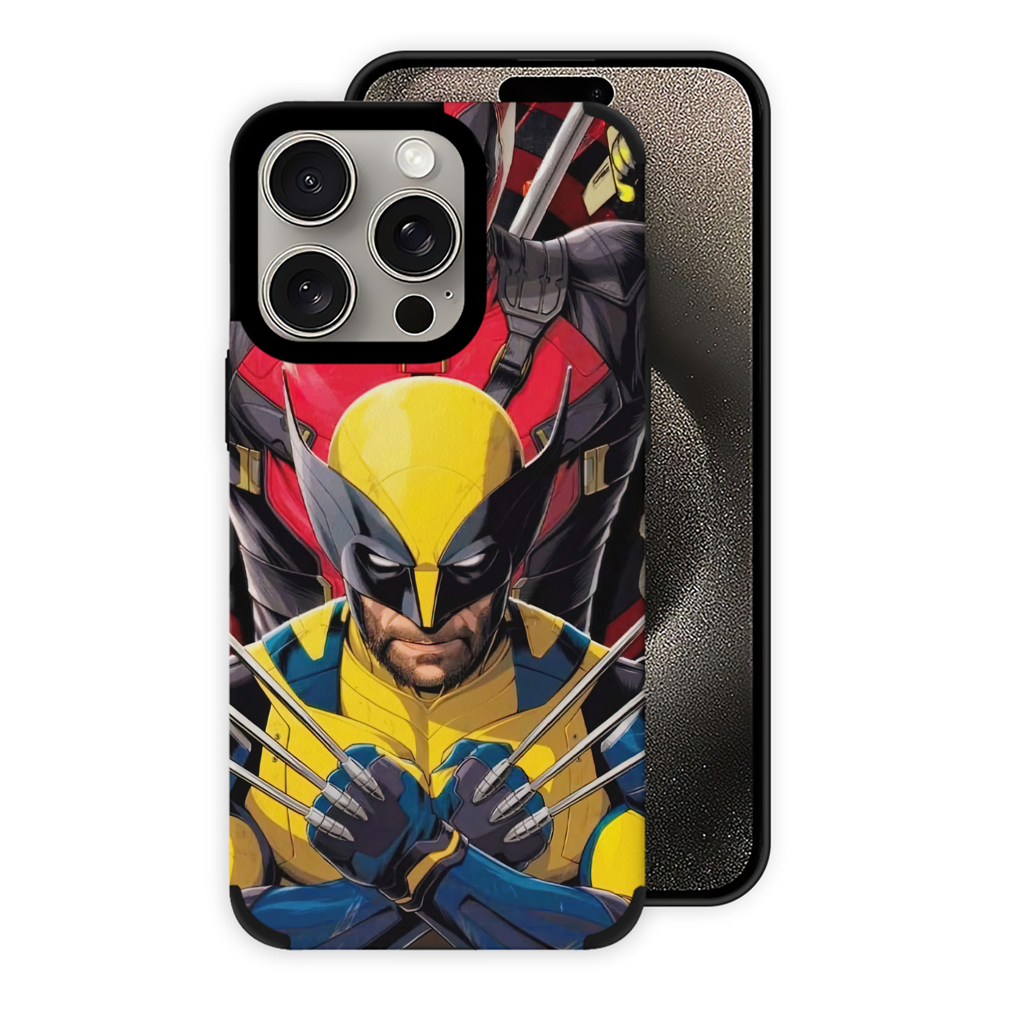 （画像用） Deadpool デッドプール 【iPhone15ProMax対応】 PUレザー スマホケース 耐衝撃＆黄変防止