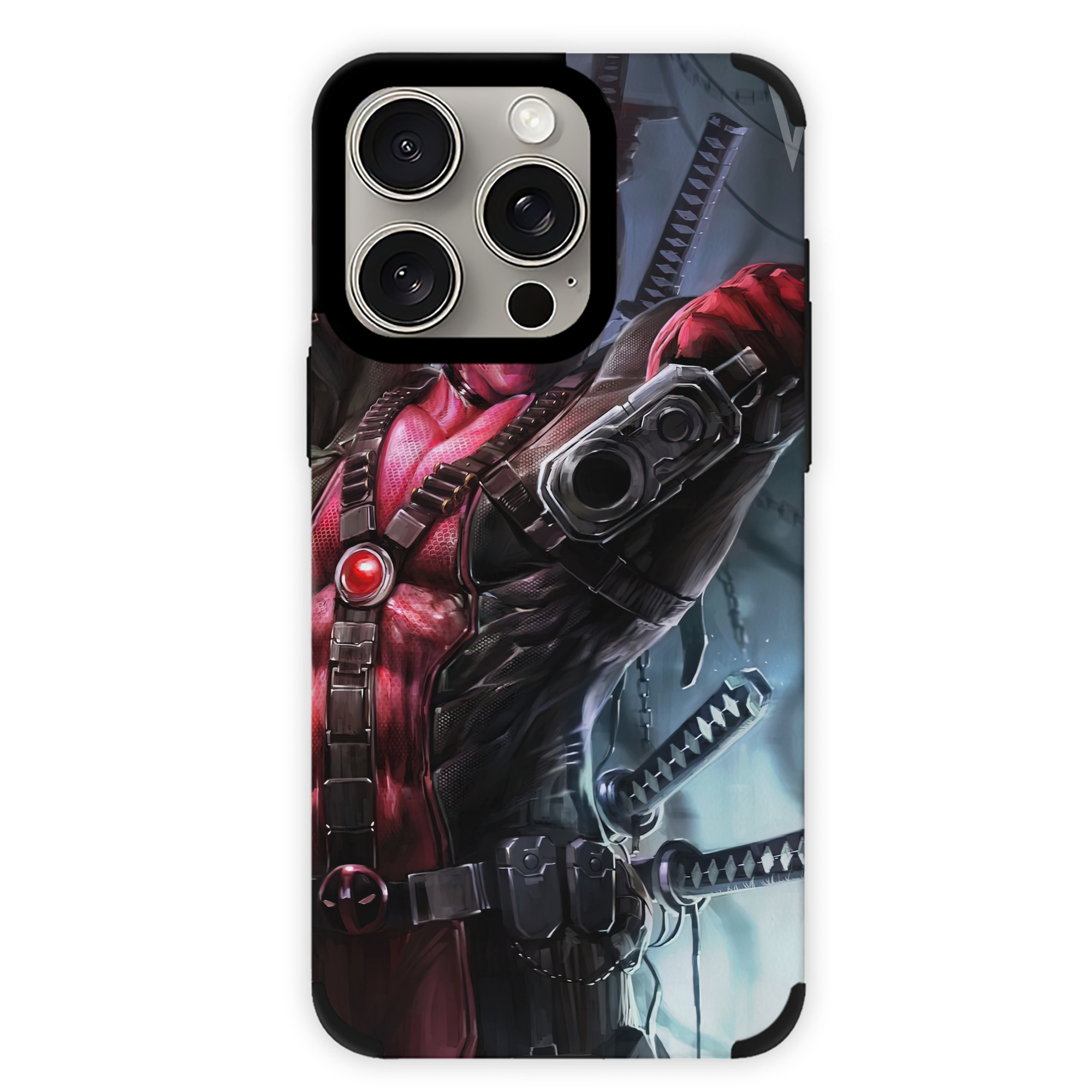 （画像用） Deadpool デッドプール 【iPhone15ProMax対応】 PUレザー スマホケース 耐衝撃＆黄変防止