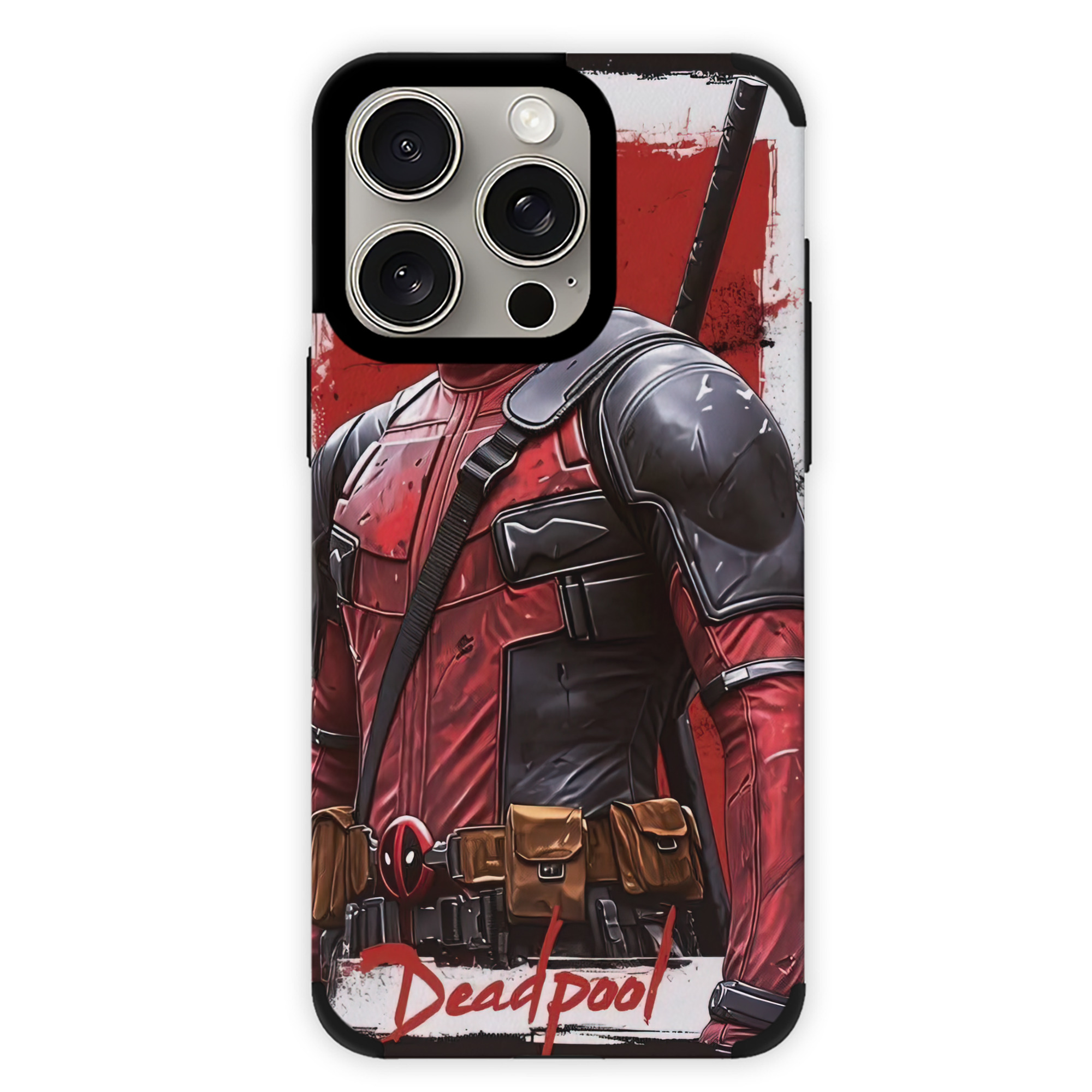 （画像用） Deadpool デッドプール 【iPhone15ProMax対応】 PUレザー スマホケース 耐衝撃＆黄変防止