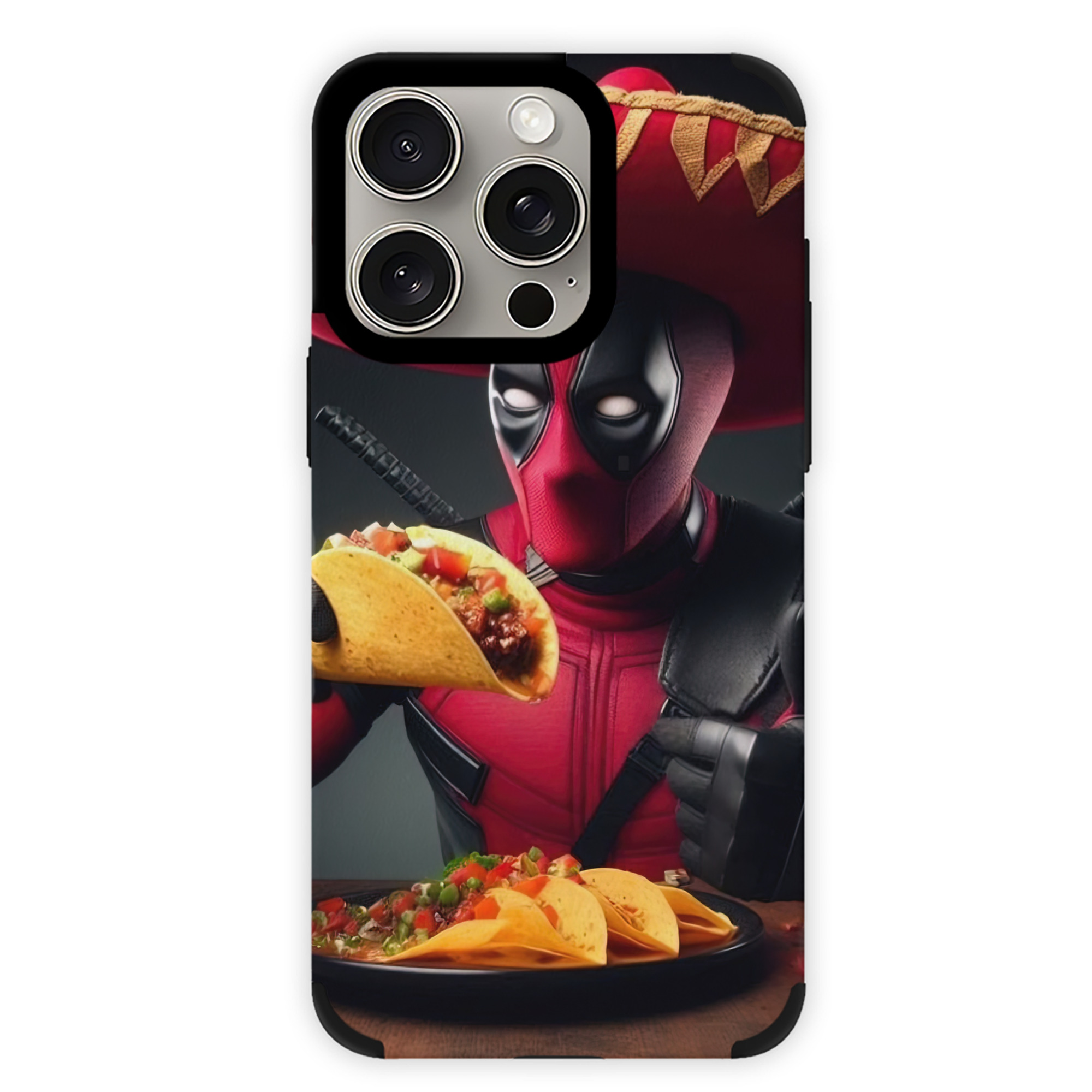 （画像用） Deadpool デッドプール 【iPhone15ProMax対応】 PUレザー スマホケース 耐衝撃＆黄変防止