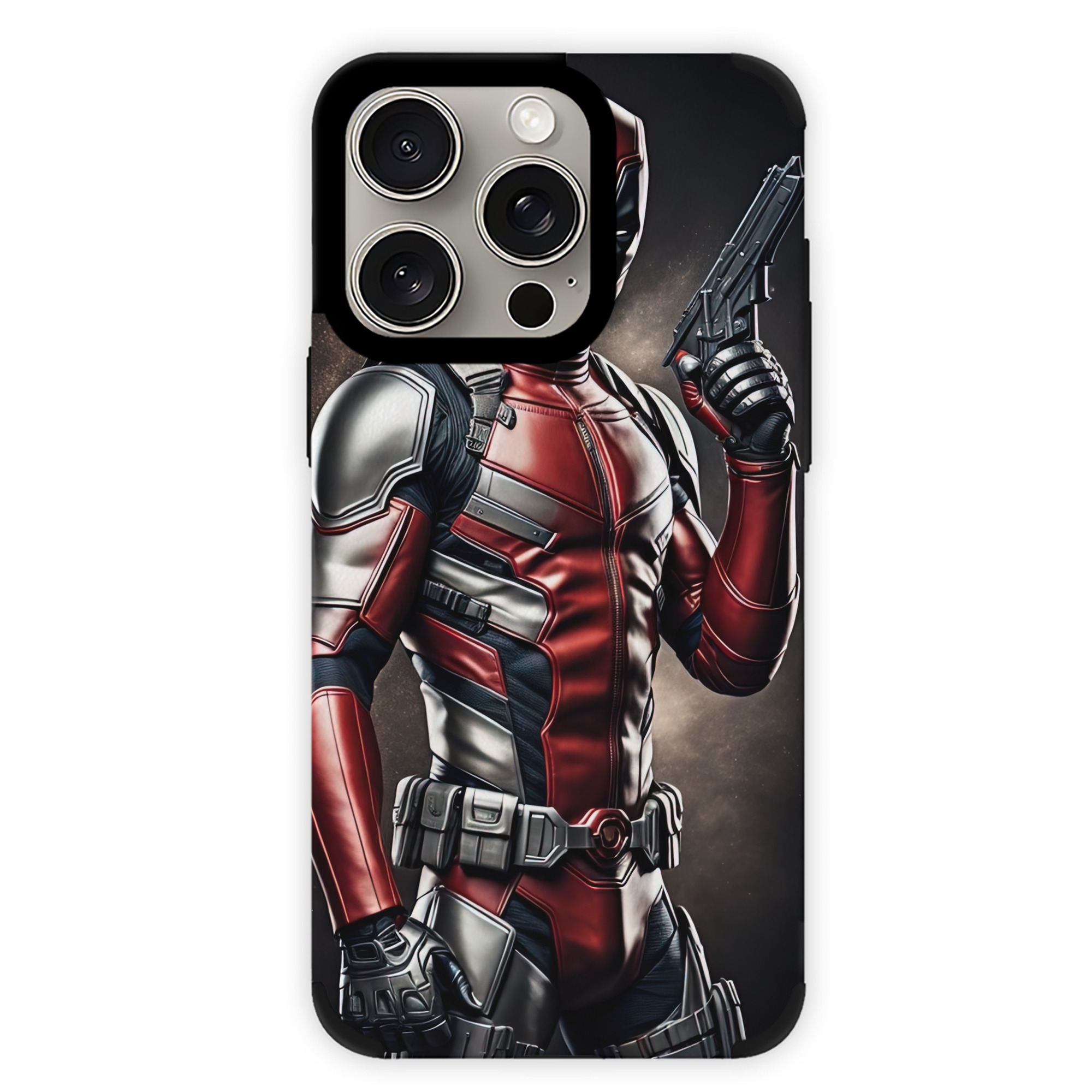 （画像用） Deadpool デッドプール 【iPhone15ProMax対応】 PUレザー スマホケース 耐衝撃＆黄変防止