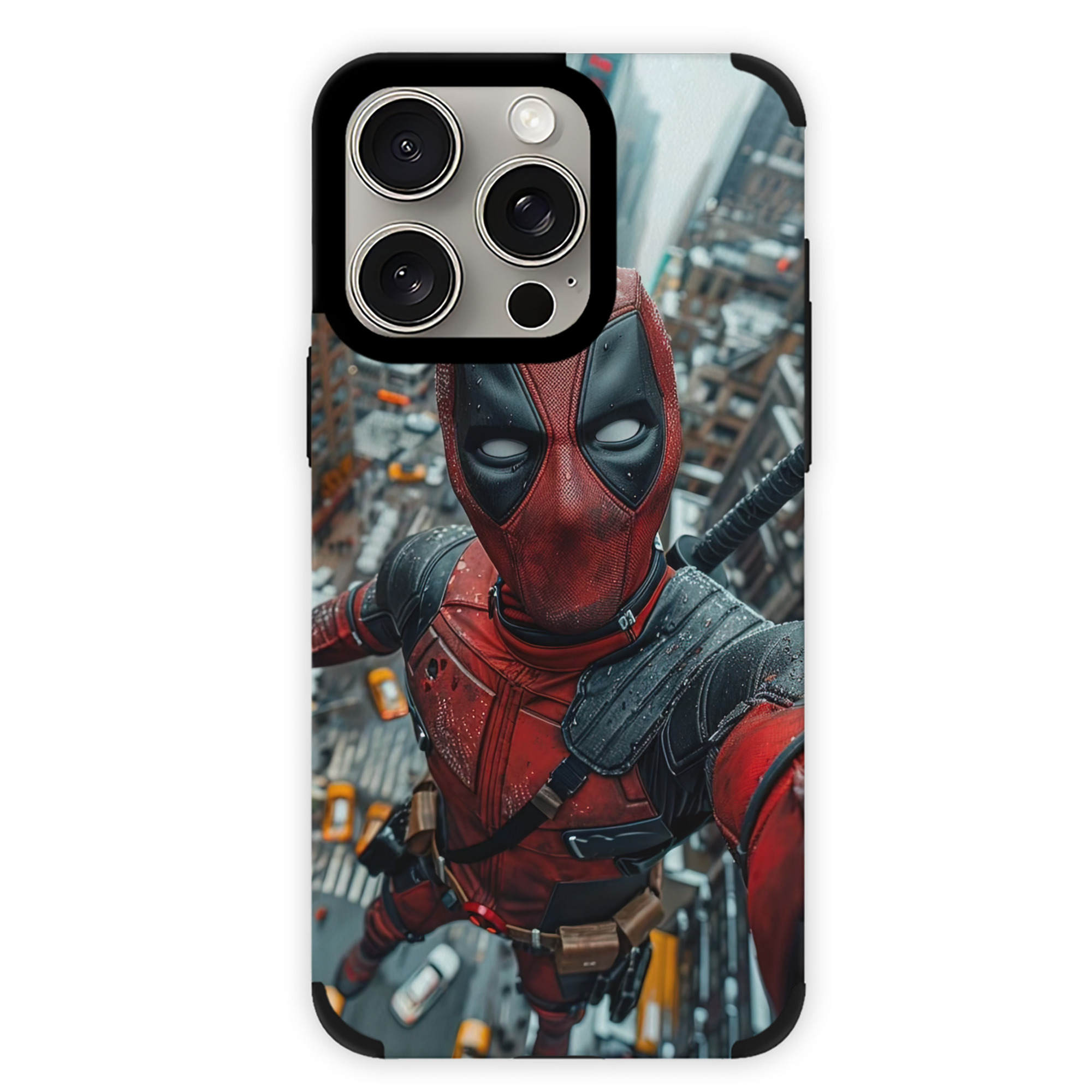 （画像用） Deadpool デッドプール 【iPhone15ProMax対応】 PUレザー スマホケース 耐衝撃＆黄変防止