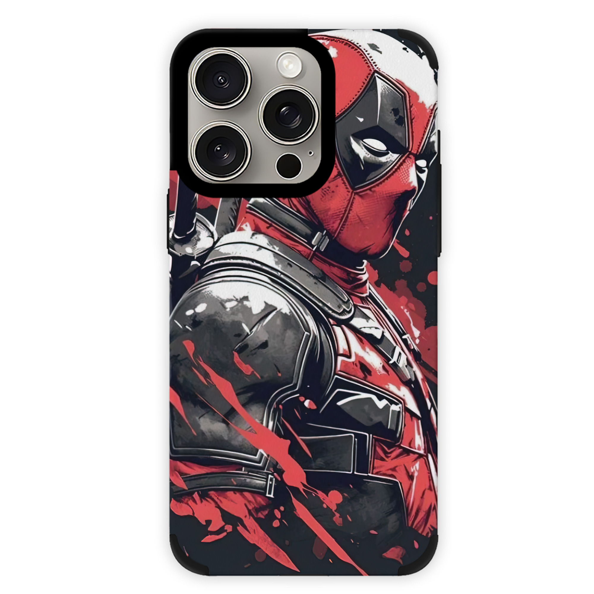 （画像用） Deadpool デッドプール 【iPhone15ProMax対応】 PUレザー スマホケース 耐衝撃＆黄変防止