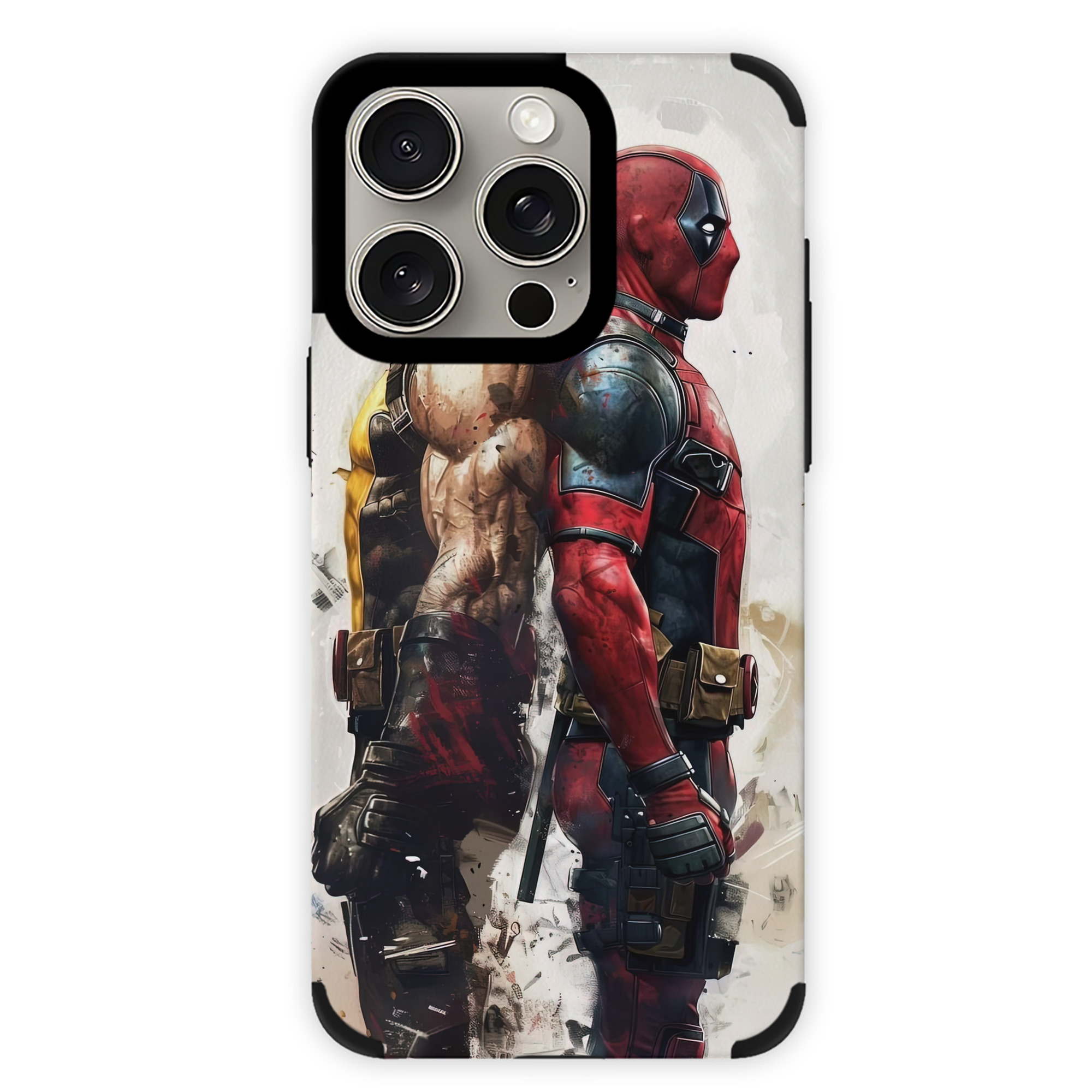 （画像用） Deadpool デッドプール 【iPhone15ProMax対応】 PUレザー スマホケース 耐衝撃＆黄変防止