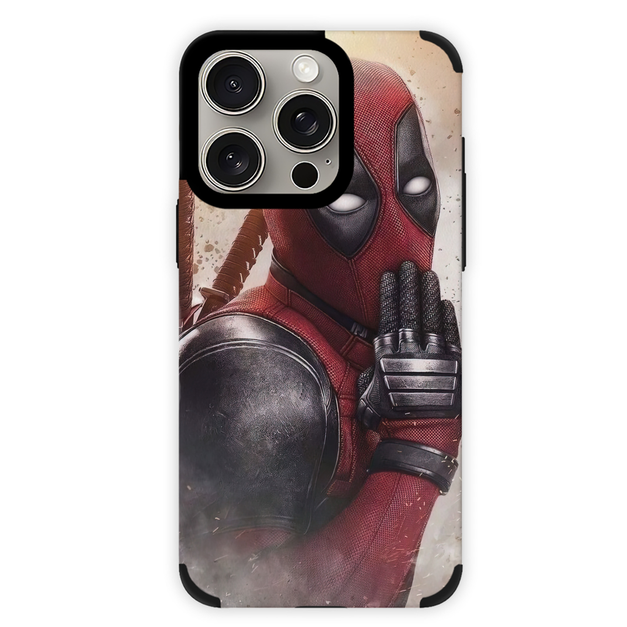 （画像用） Deadpool デッドプール 【iPhone15ProMax対応】 PUレザー スマホケース 耐衝撃＆黄変防止