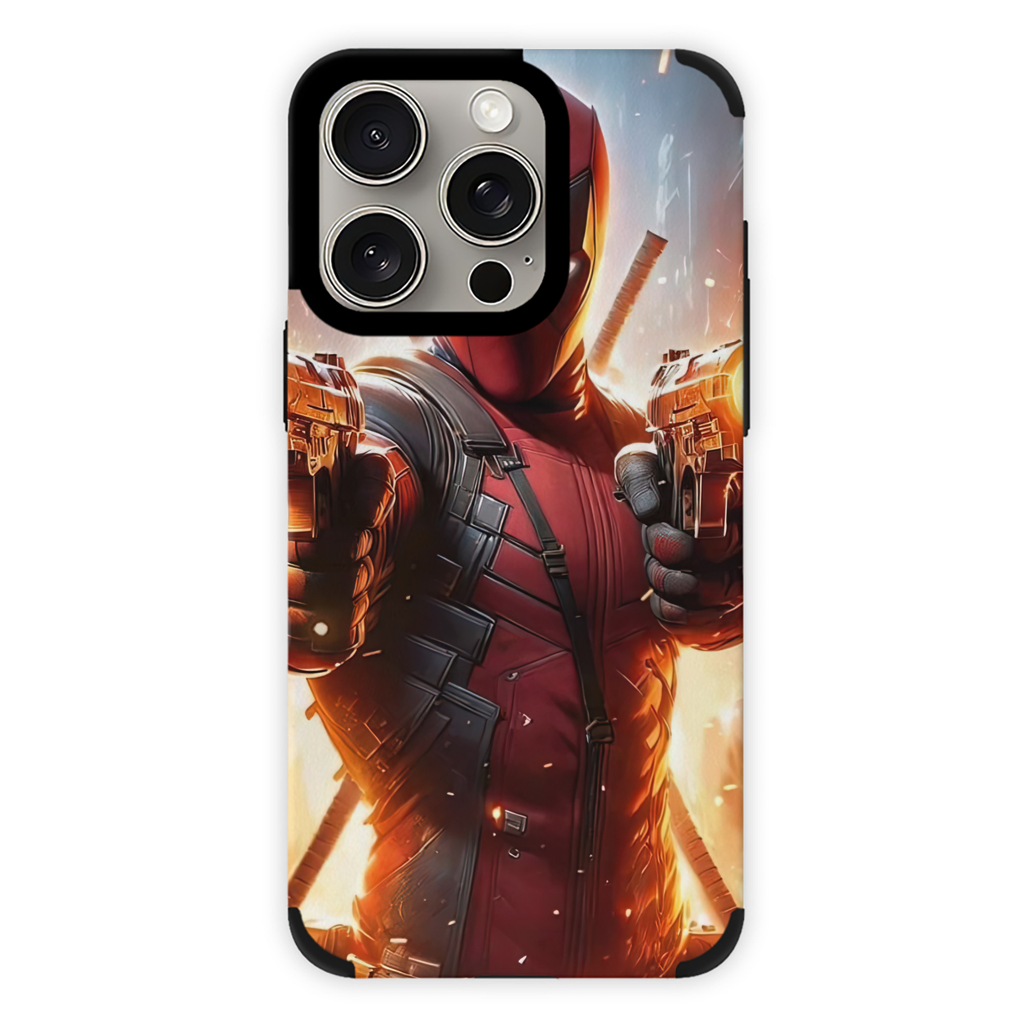 （画像用） Deadpool デッドプール 【iPhone15ProMax対応】 PUレザー スマホケース 耐衝撃＆黄変防止