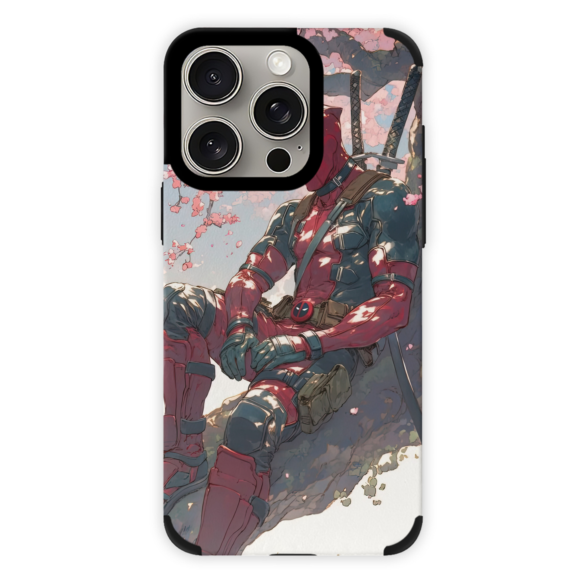 （画像用） Deadpool デッドプール 【iPhone15ProMax対応】 PUレザー スマホケース 耐衝撃＆黄変防止