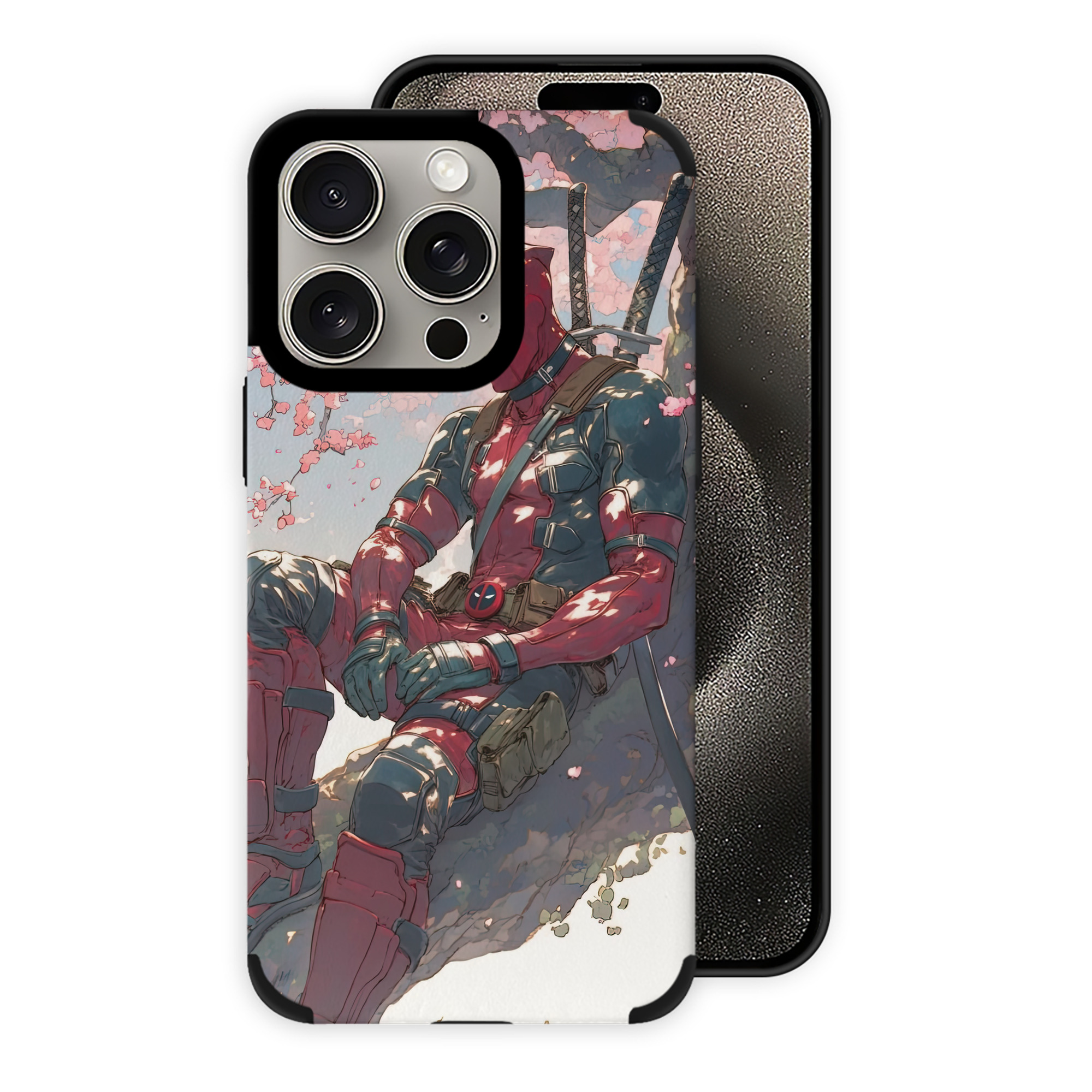 （画像用） Deadpool デッドプール 【iPhone15ProMax対応】 PUレザー スマホケース 耐衝撃＆黄変防止