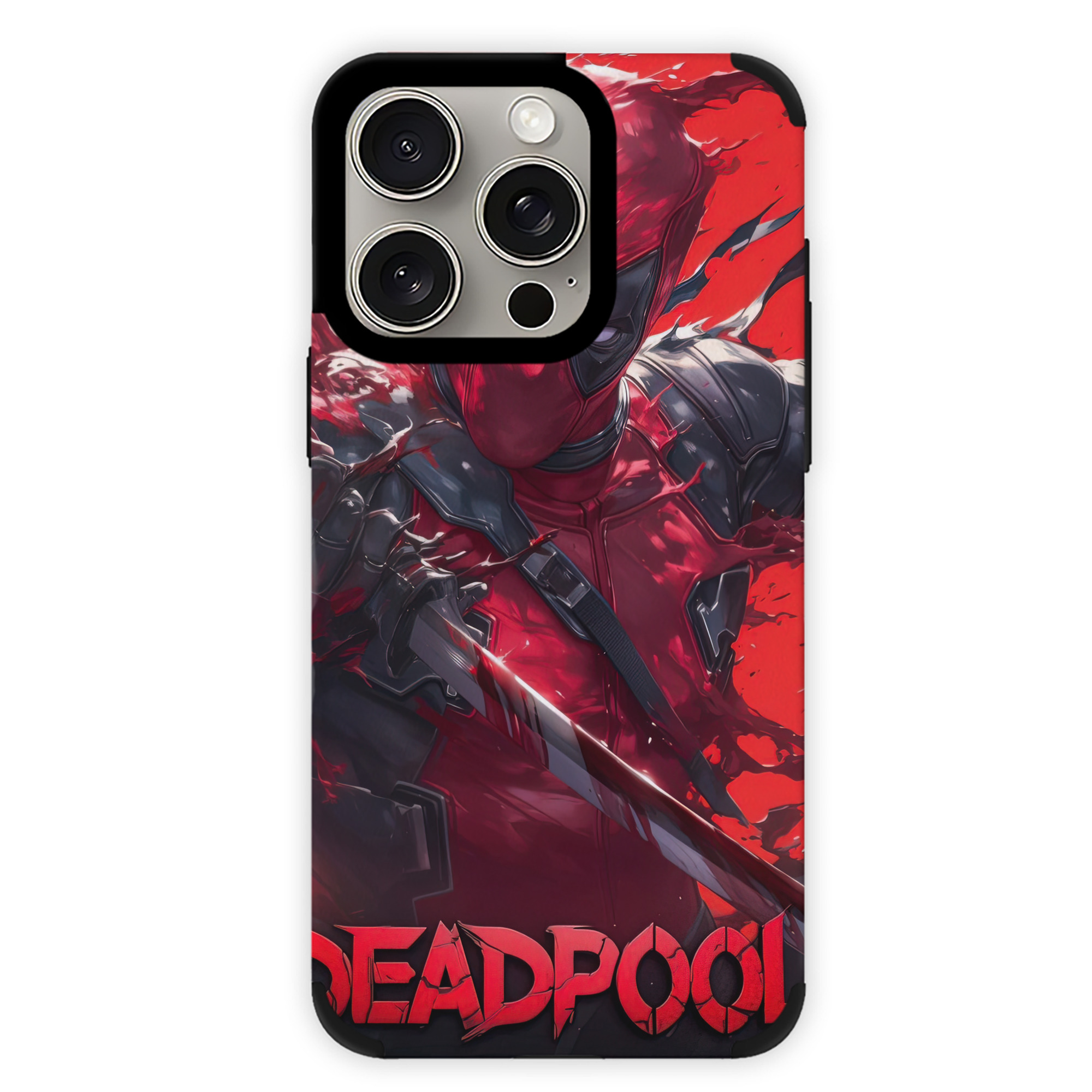 （画像用） Deadpool デッドプール 【iPhone15ProMax対応】 PUレザー スマホケース 耐衝撃＆黄変防止