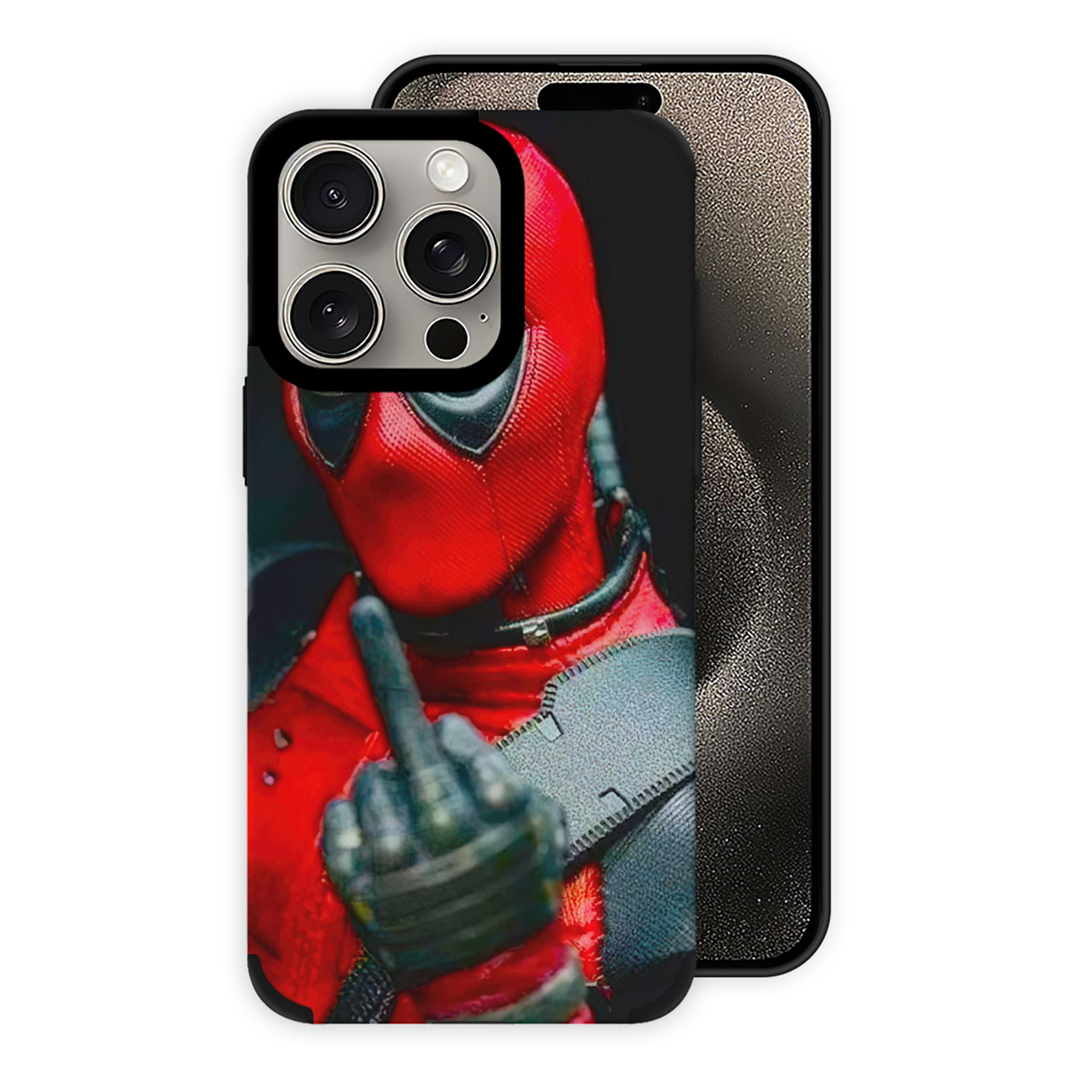 （画像用） Deadpool デッドプール 【iPhone15ProMax対応】 PUレザー スマホケース 耐衝撃＆黄変防止