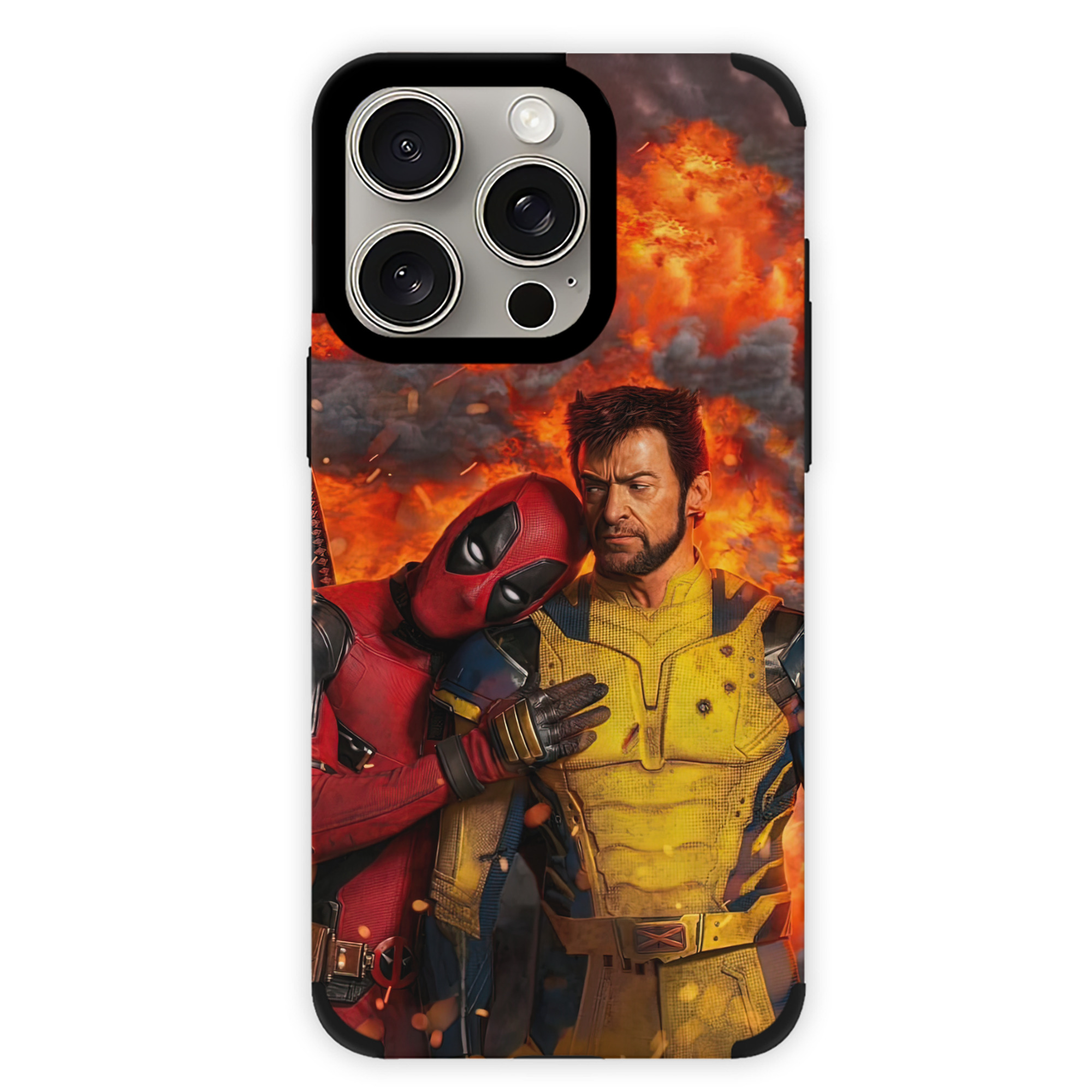 （画像用） Deadpool デッドプール 【iPhone15ProMax対応】 PUレザー スマホケース 耐衝撃＆黄変防止