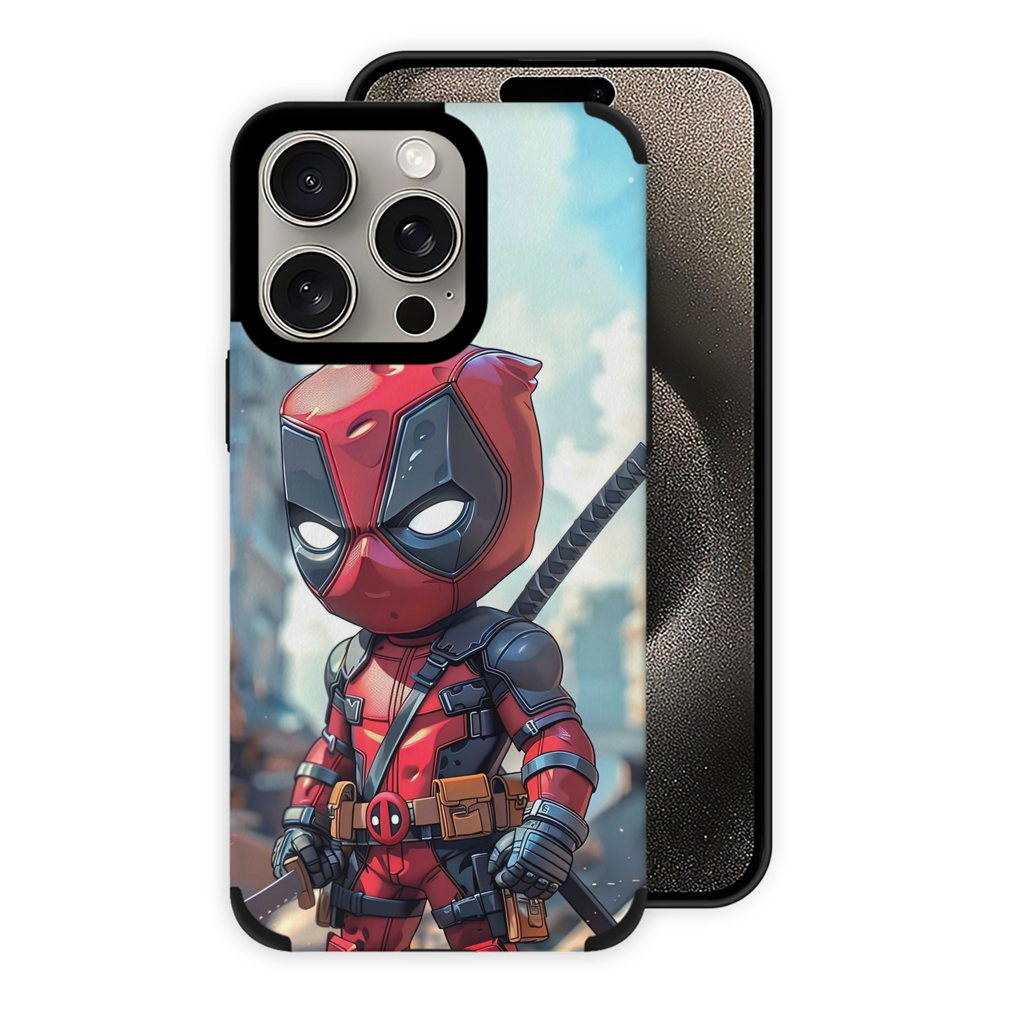 （画像用） Deadpool デッドプール 【iPhone15ProMax対応】 PUレザー スマホケース 耐衝撃＆黄変防止