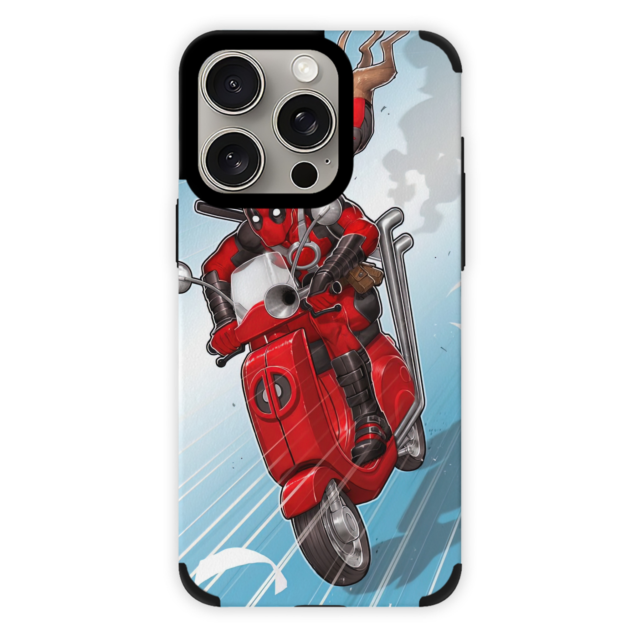 （画像用） Deadpool デッドプール 【iPhone15ProMax対応】 PUレザー スマホケース 耐衝撃＆黄変防止