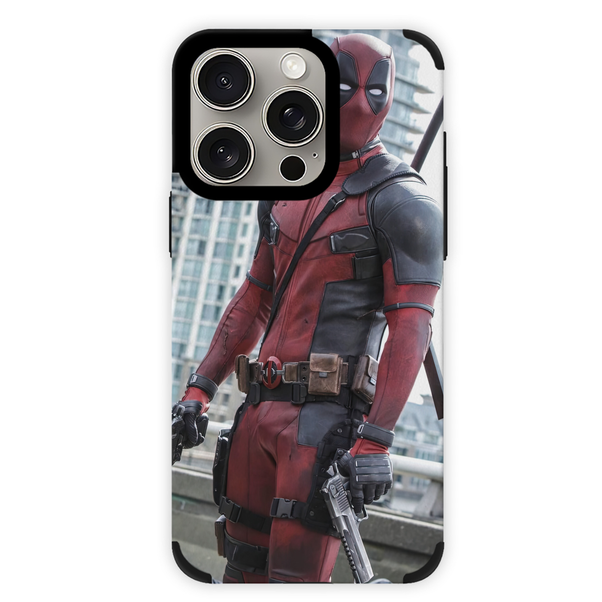 （画像用） Deadpool デッドプール 【iPhone15ProMax対応】 PUレザー スマホケース 耐衝撃＆黄変防止