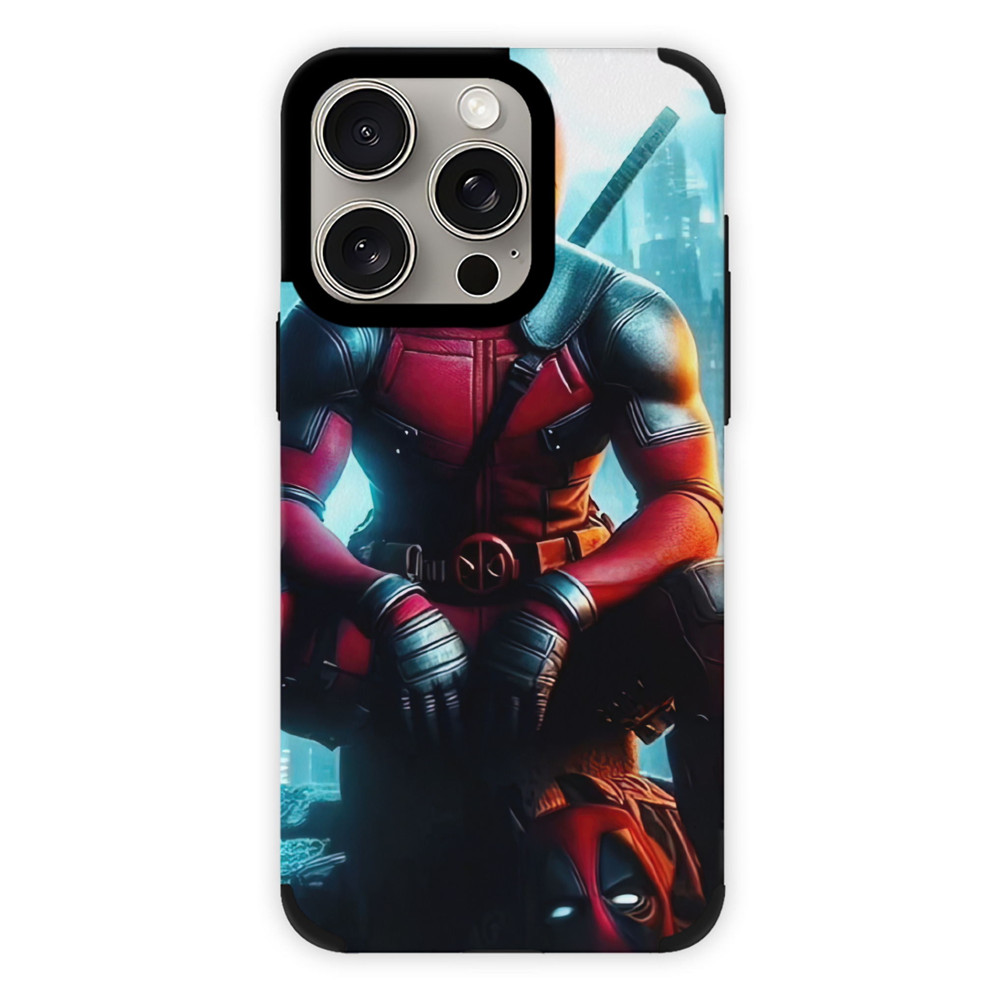 （画像用） Deadpool デッドプール 【iPhone15ProMax対応】 PUレザー スマホケース 耐衝撃＆黄変防止