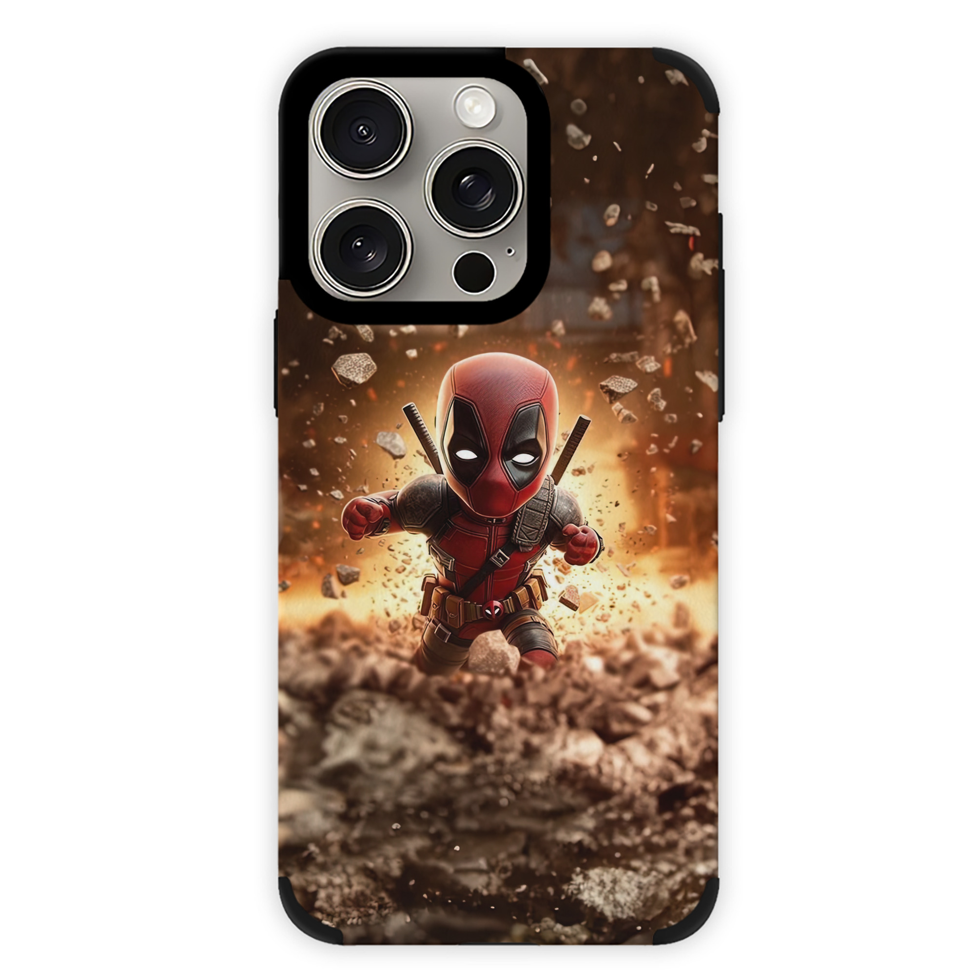 （画像用） Deadpool デッドプール 【iPhone15ProMax対応】 PUレザー スマホケース 耐衝撃＆黄変防止