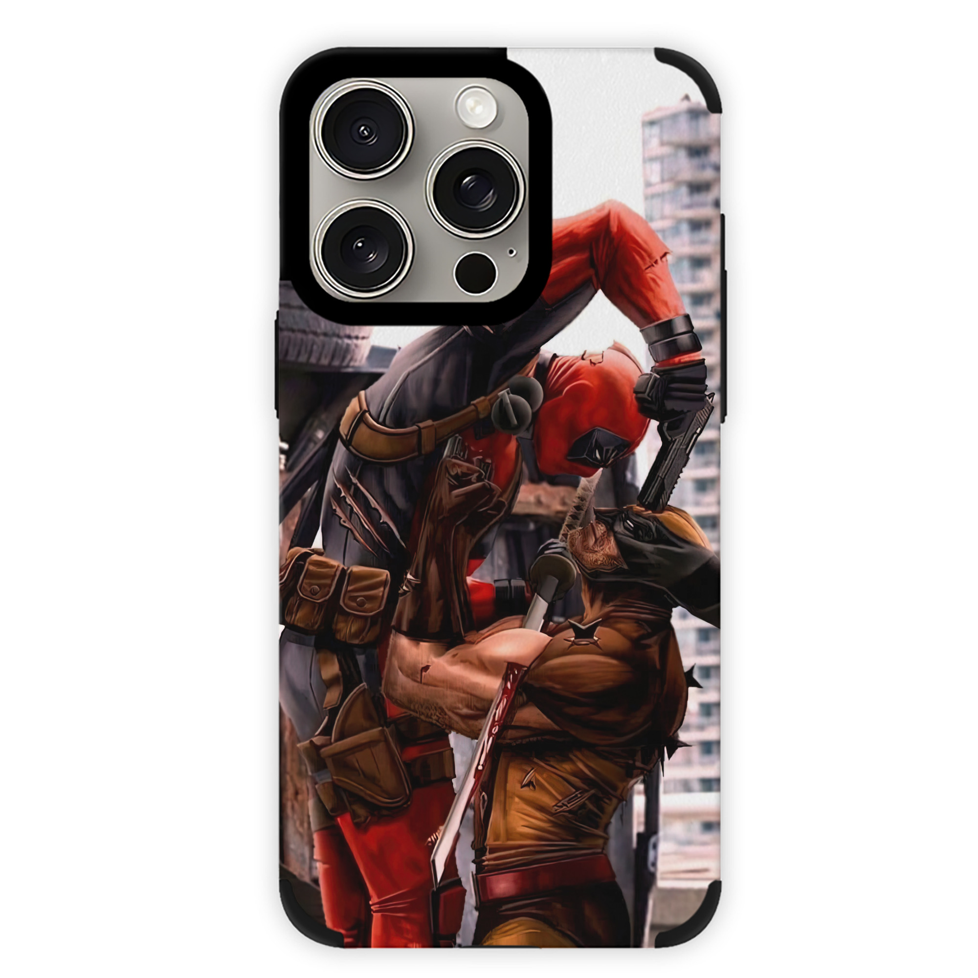 （画像用） Deadpool デッドプール 【iPhone15ProMax対応】 PUレザー スマホケース 耐衝撃＆黄変防止