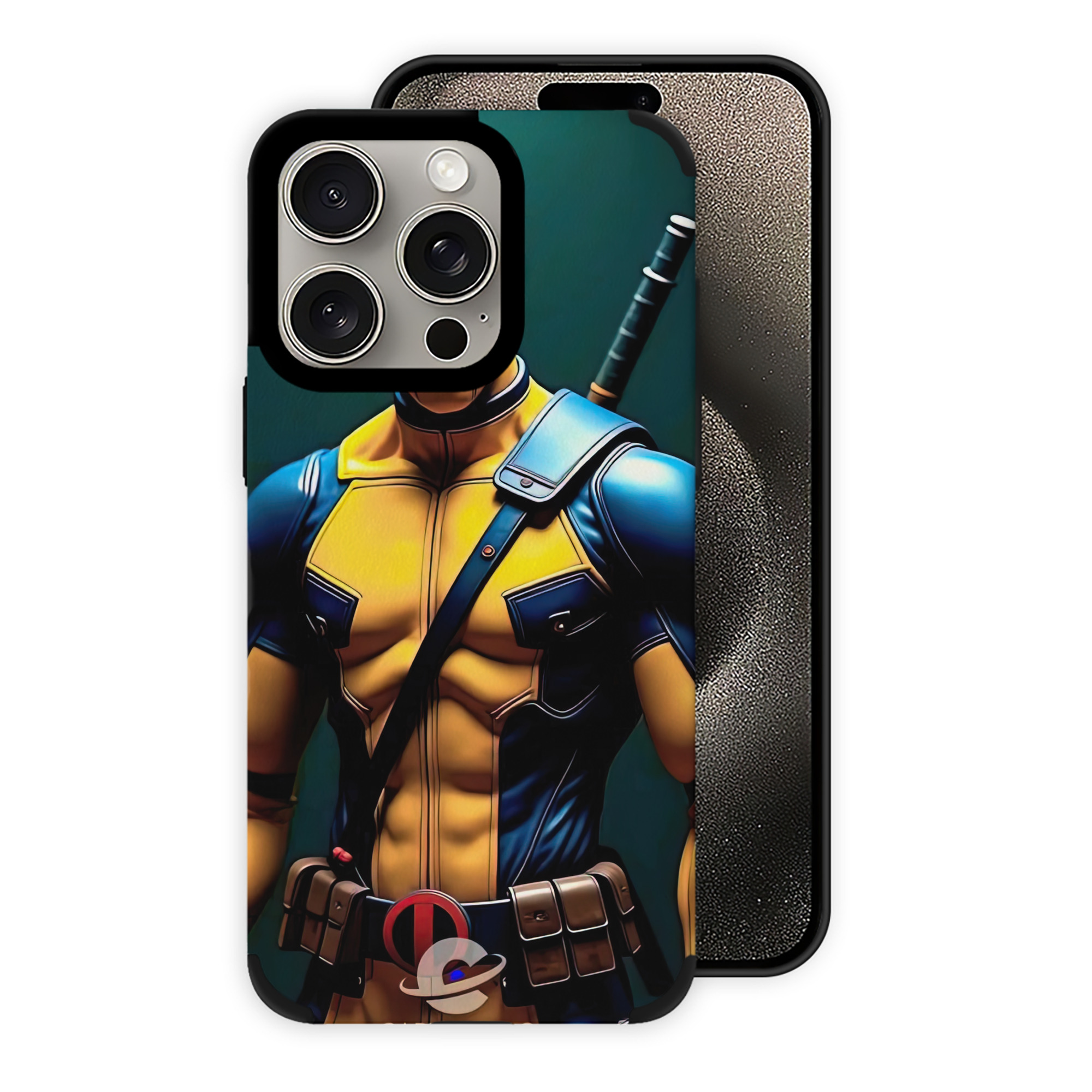 （画像用） Deadpool デッドプール 【iPhone15ProMax対応】 PUレザー スマホケース 耐衝撃＆黄変防止