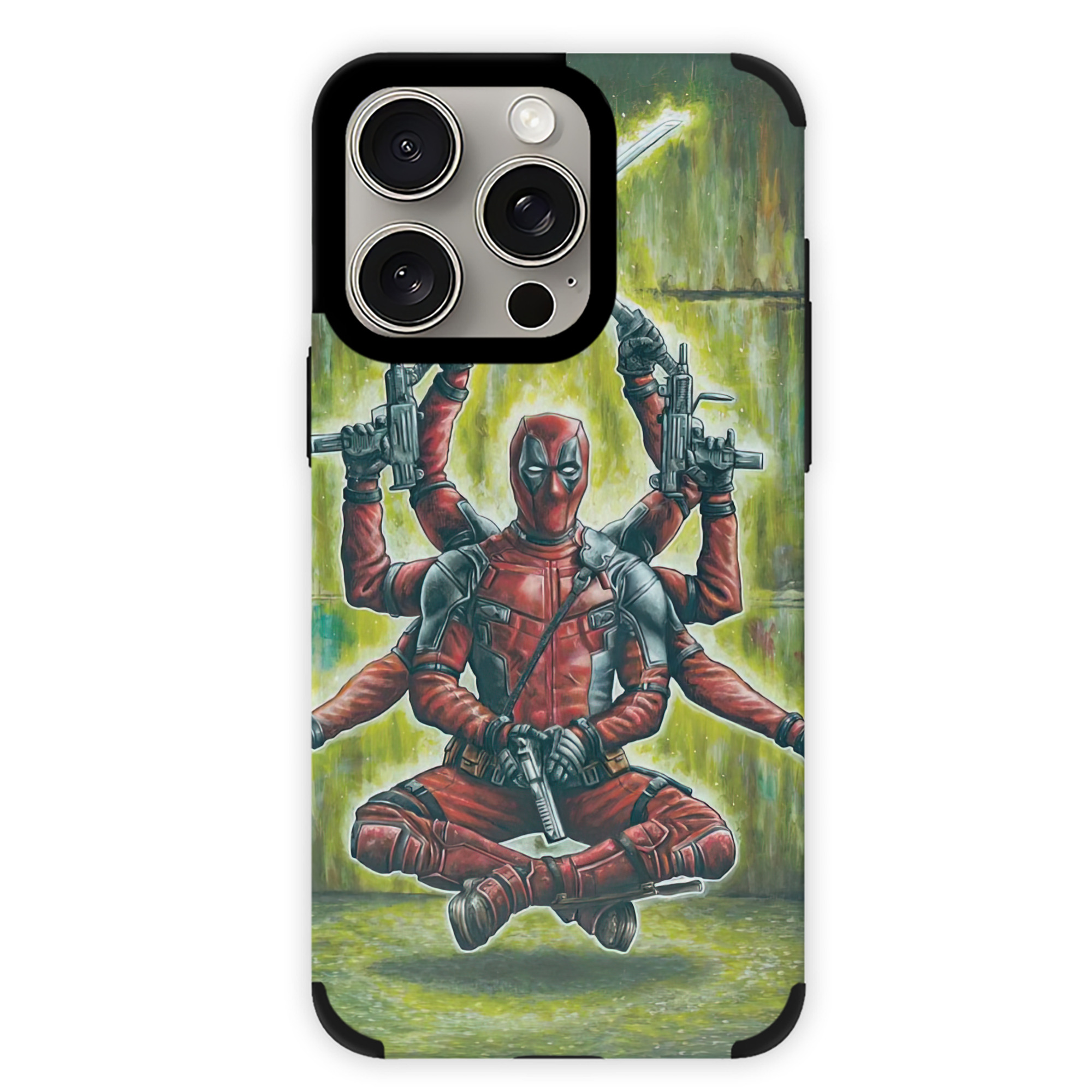 （画像用） Deadpool デッドプール 【iPhone15ProMax対応】 PUレザー スマホケース 耐衝撃＆黄変防止
