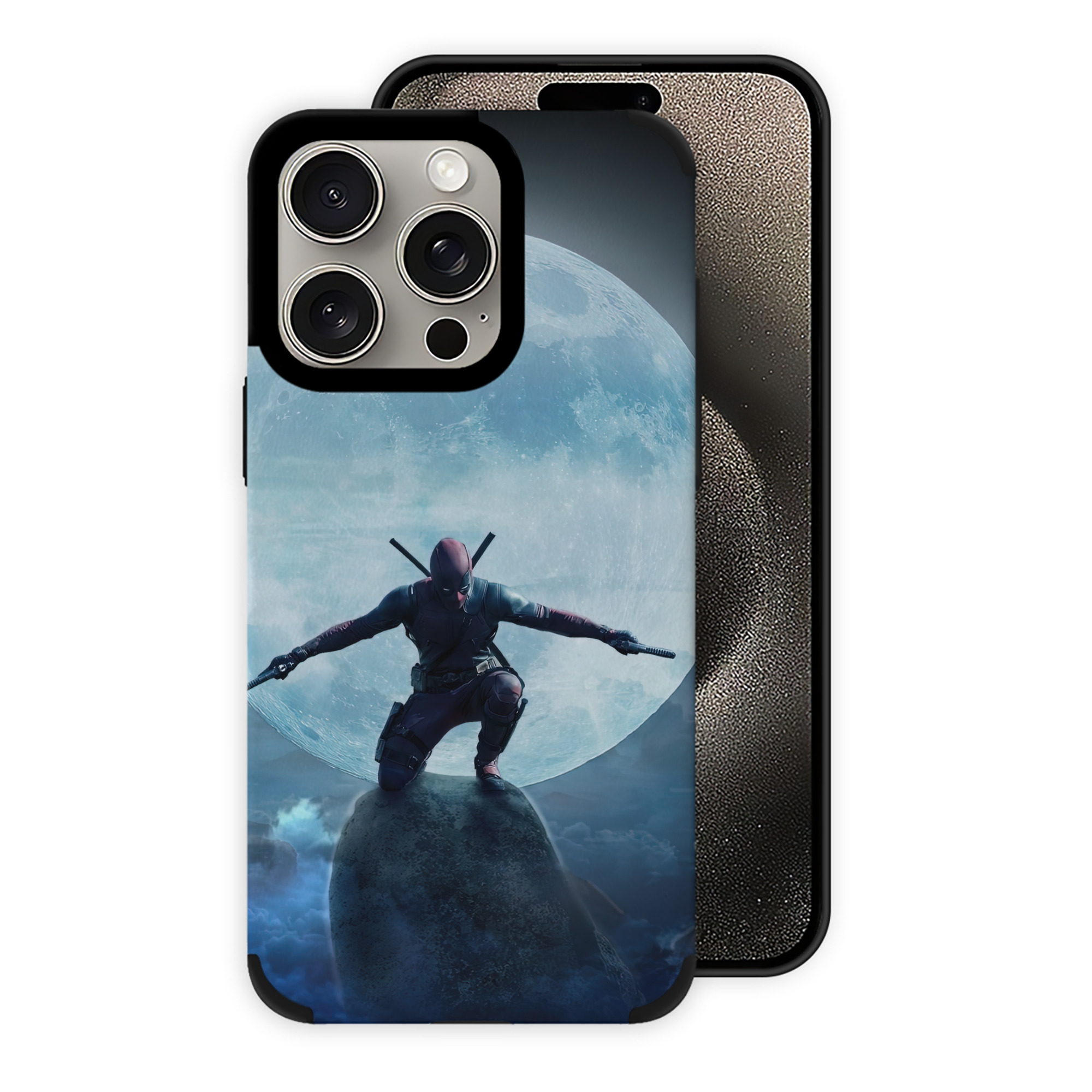 （画像用） Deadpool デッドプール 【iPhone15ProMax対応】 PUレザー スマホケース 耐衝撃＆黄変防止