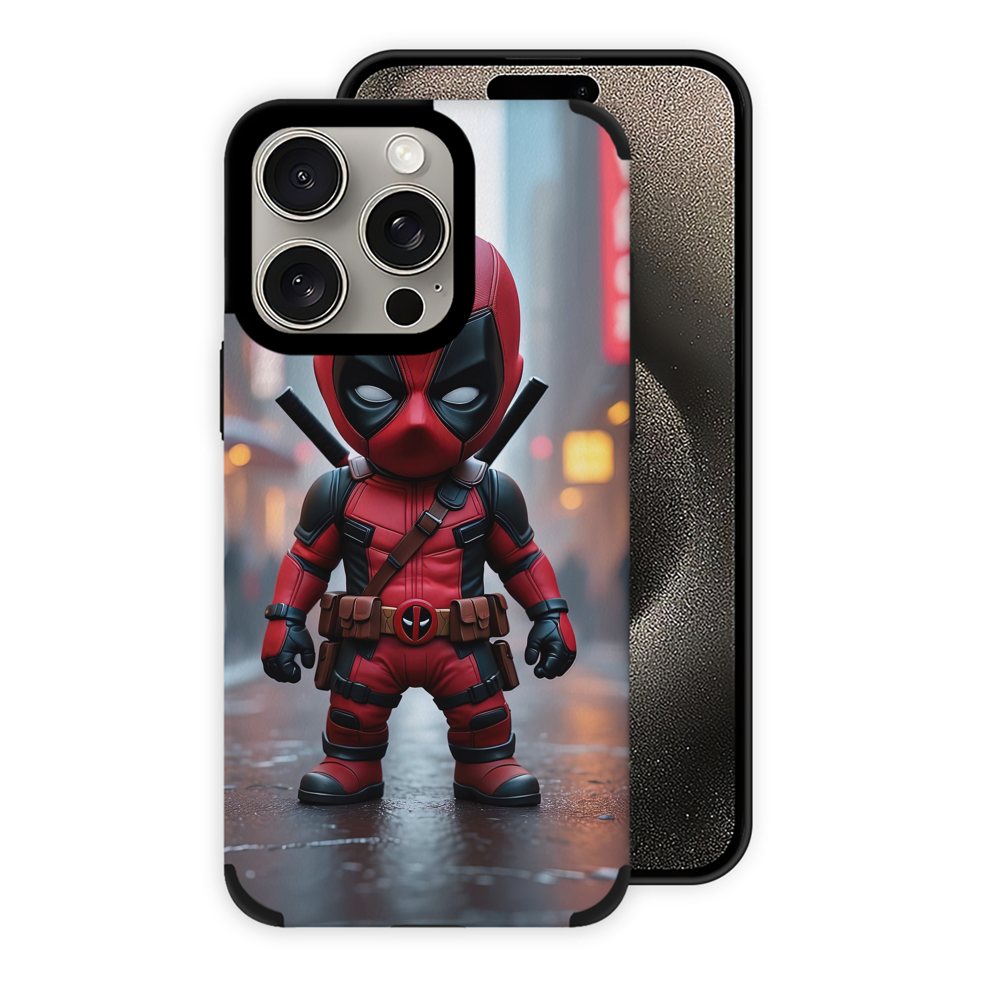 （画像用） Deadpool デッドプール 【iPhone15ProMax対応】 PUレザー スマホケース 耐衝撃＆黄変防止