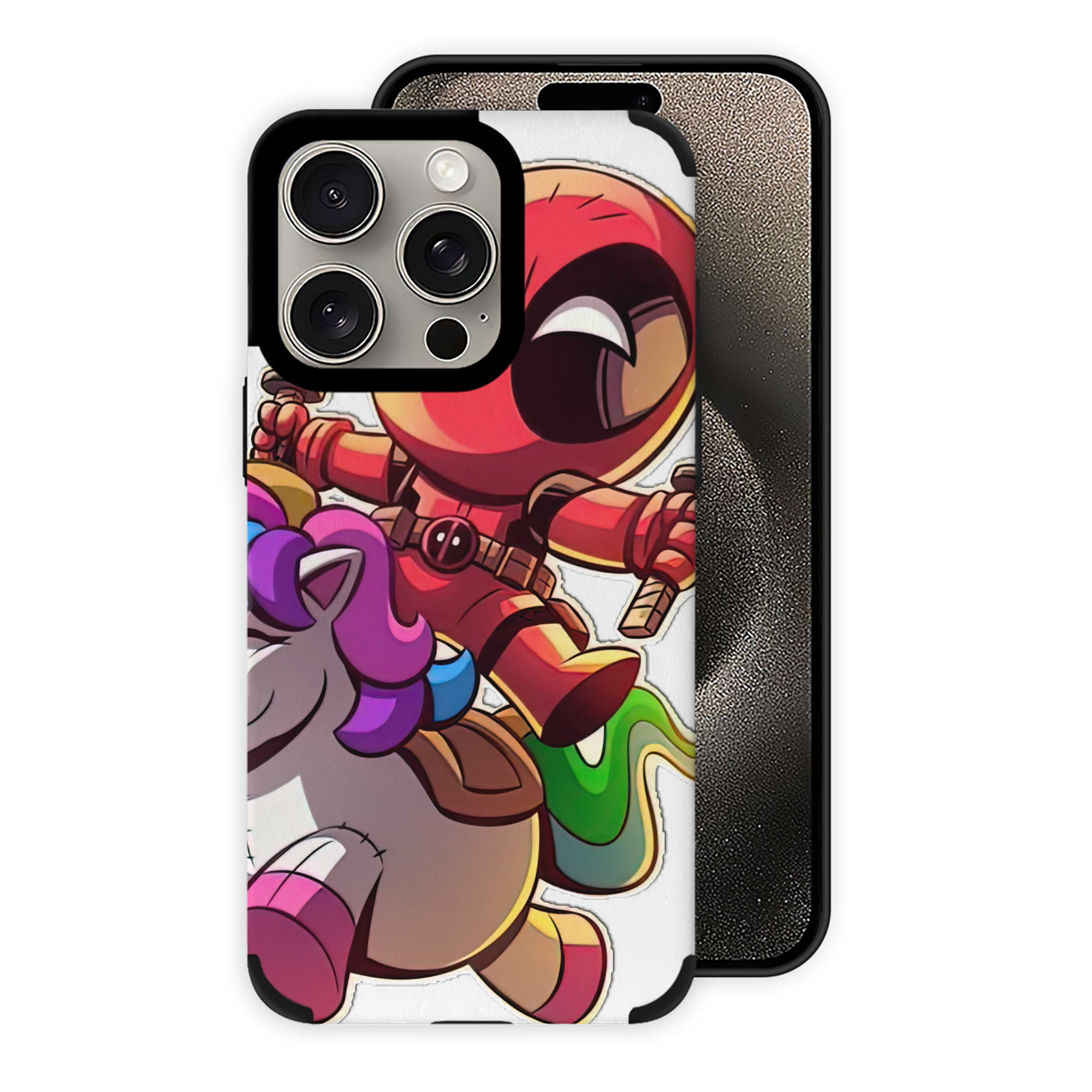 （画像用） Deadpool デッドプール 【iPhone15ProMax対応】 PUレザー スマホケース 耐衝撃＆黄変防止