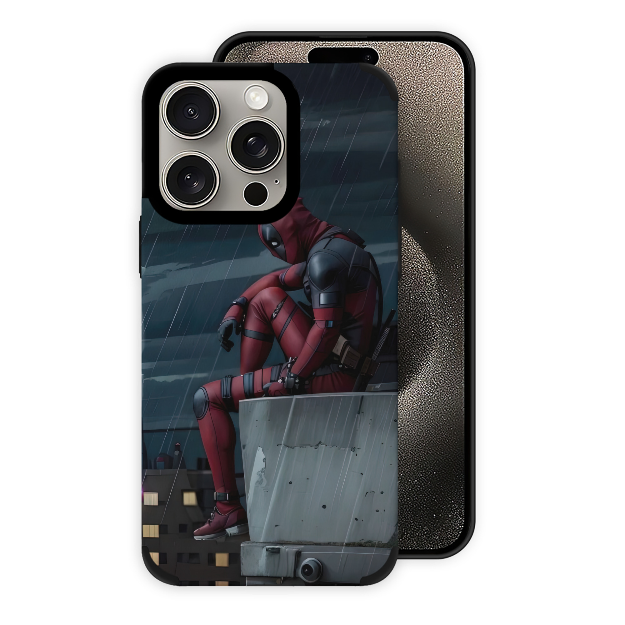 （画像用） Deadpool デッドプール 【iPhone15ProMax対応】 PUレザー スマホケース 耐衝撃＆黄変防止