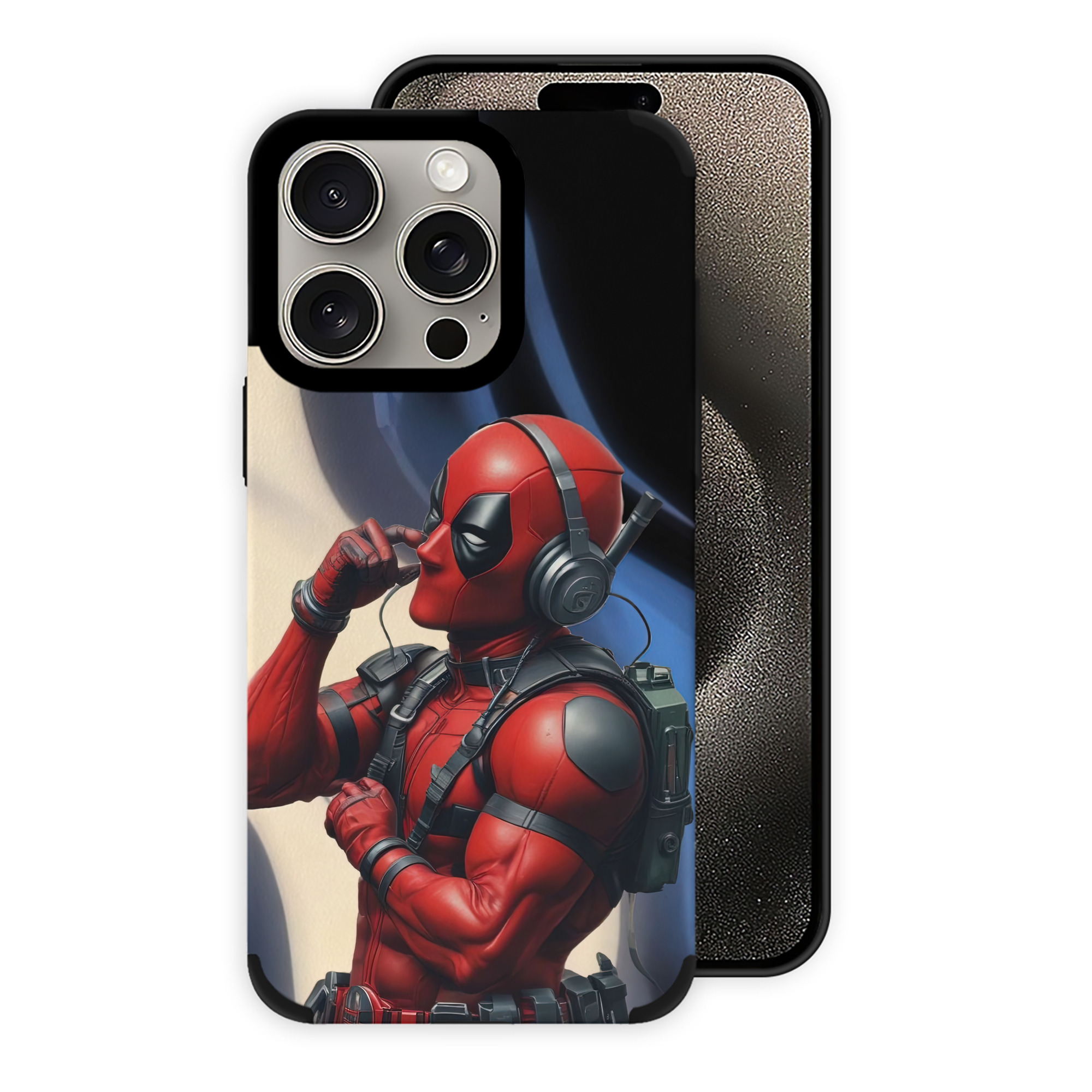 （画像用） Deadpool デッドプール 【iPhone15ProMax対応】 PUレザー スマホケース 耐衝撃＆黄変防止