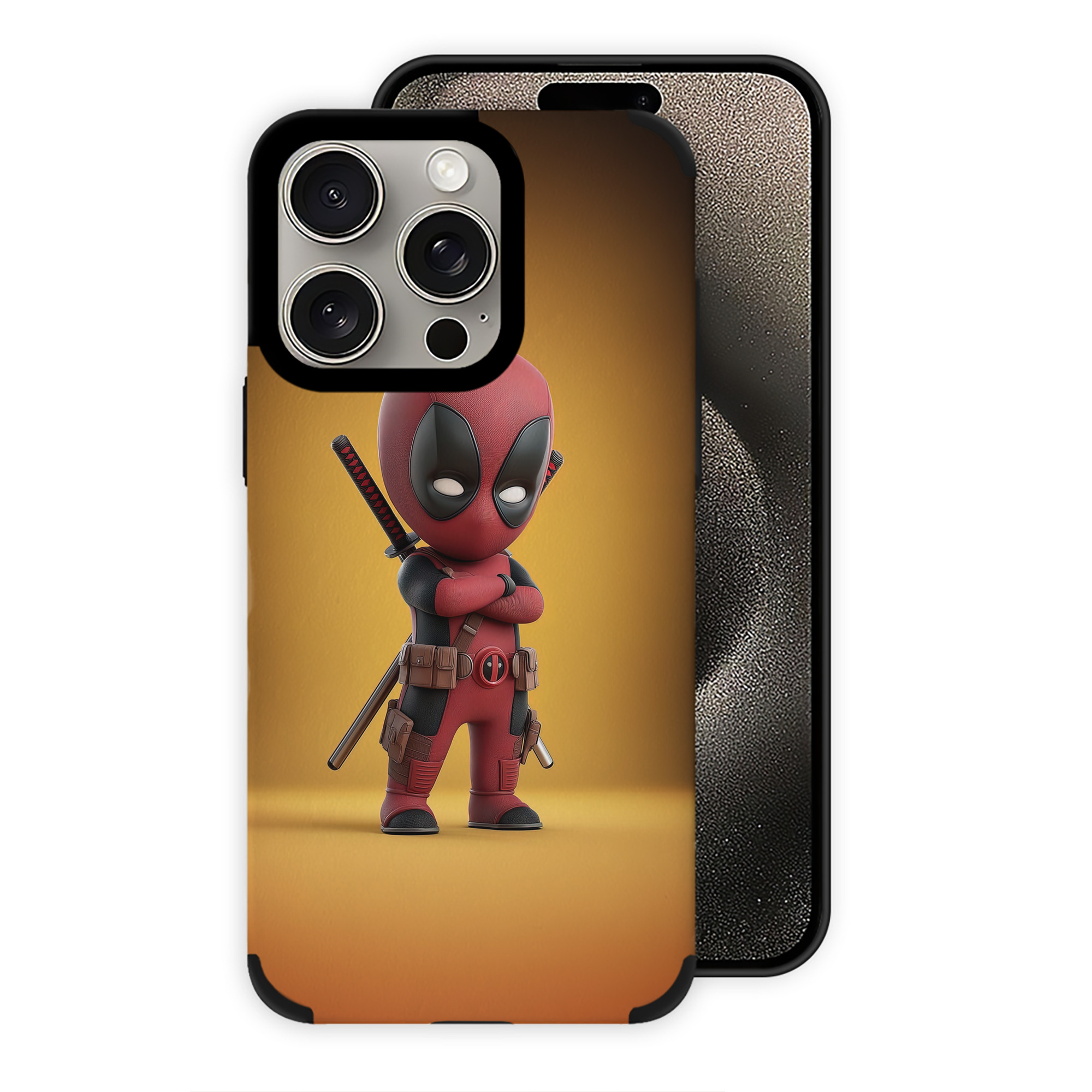 （画像用） Deadpool デッドプール 【iPhone15ProMax対応】 PUレザー スマホケース 耐衝撃＆黄変防止