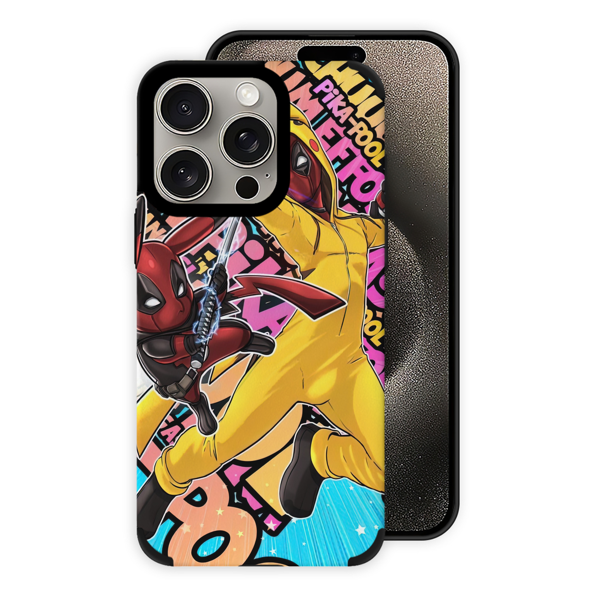 （画像用） Deadpool デッドプール 【iPhone15ProMax対応】 PUレザー スマホケース 耐衝撃＆黄変防止