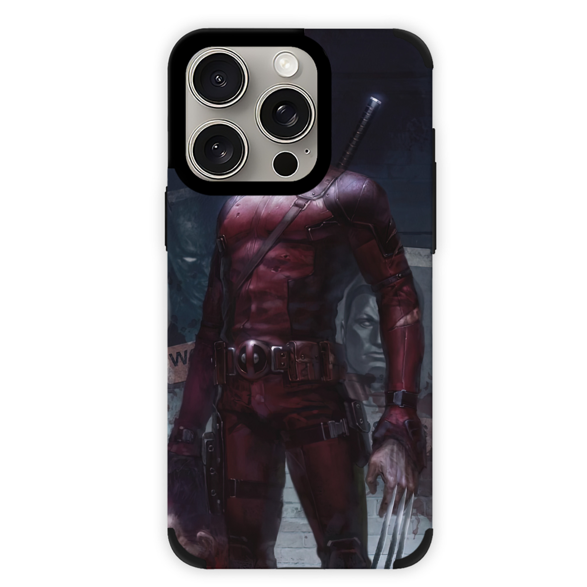 （画像用） Deadpool デッドプール 【iPhone15ProMax対応】 PUレザー スマホケース 耐衝撃＆黄変防止