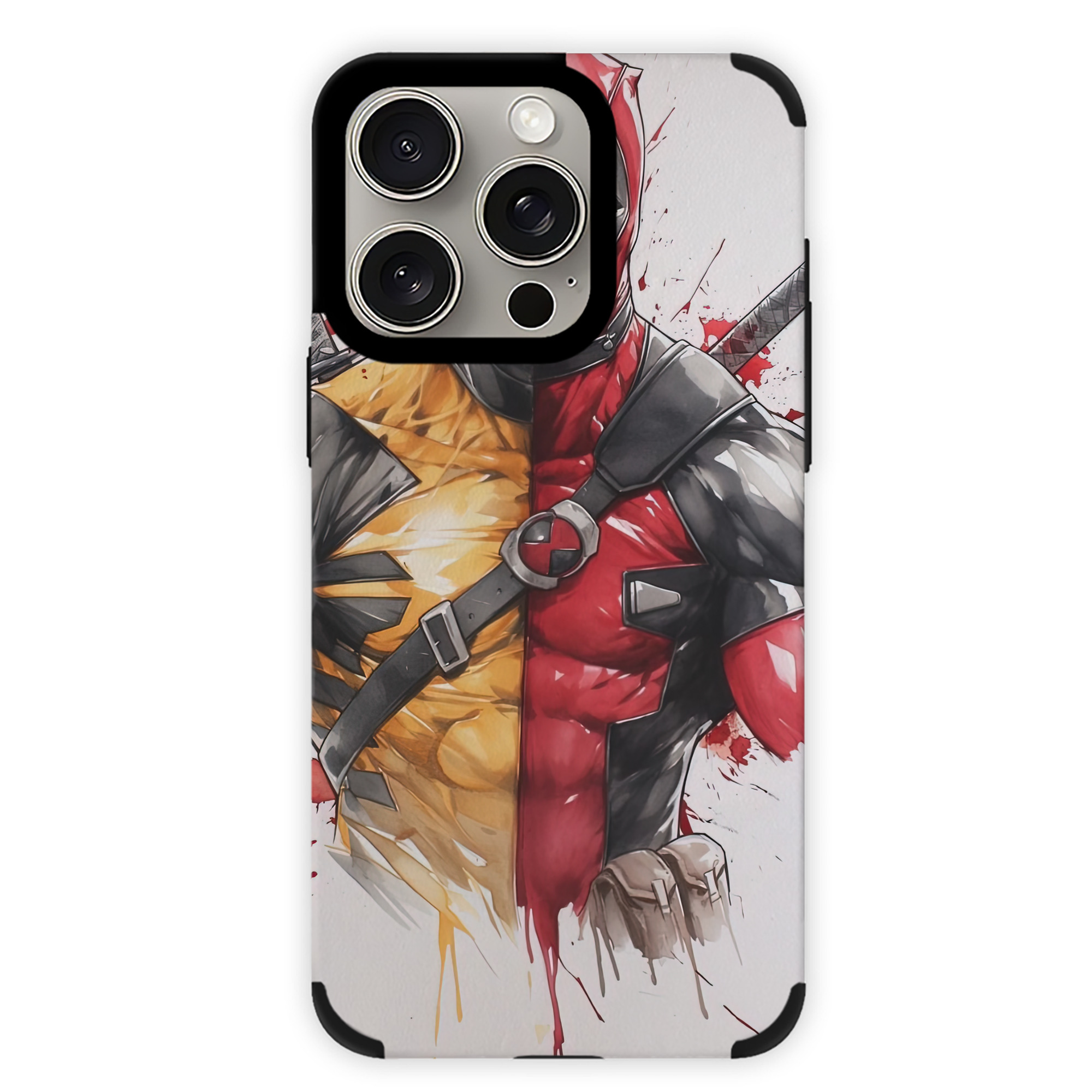 （画像用） Deadpool デッドプール 【iPhone15ProMax対応】 PUレザー スマホケース 耐衝撃＆黄変防止