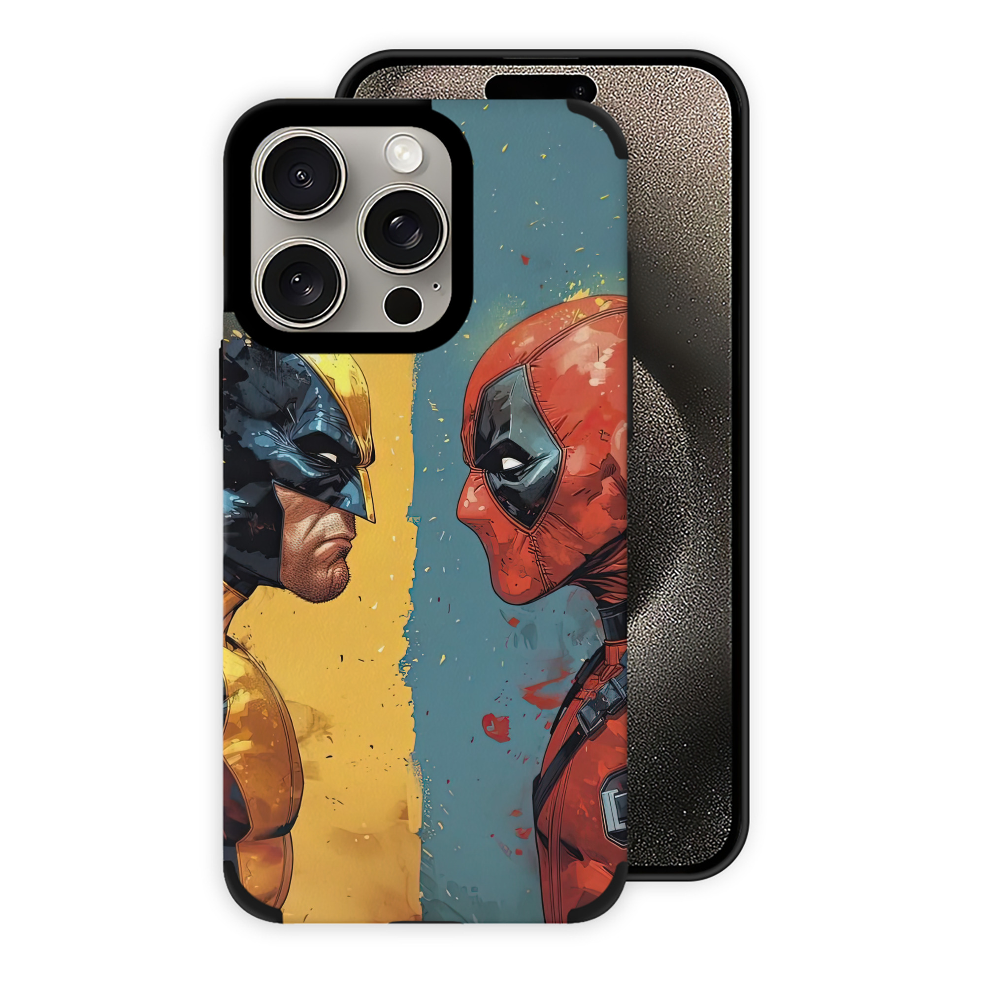 （画像用） Deadpool デッドプール 【iPhone15ProMax対応】 PUレザー スマホケース 耐衝撃＆黄変防止