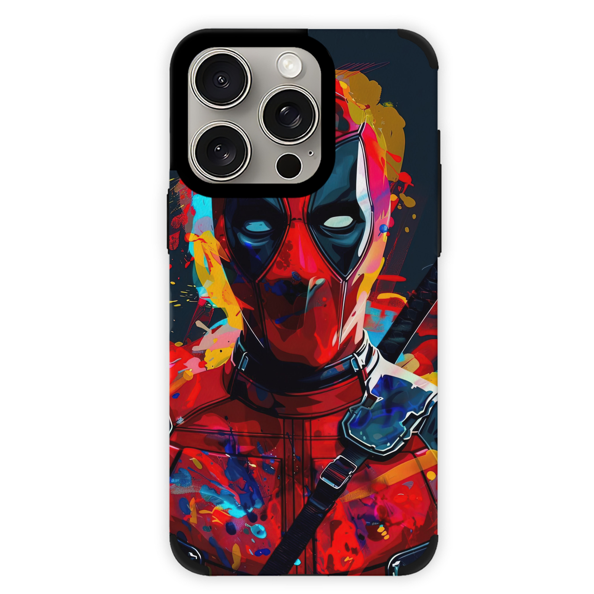 （画像用） Deadpool デッドプール 【iPhone15ProMax対応】 PUレザー スマホケース 耐衝撃＆黄変防止