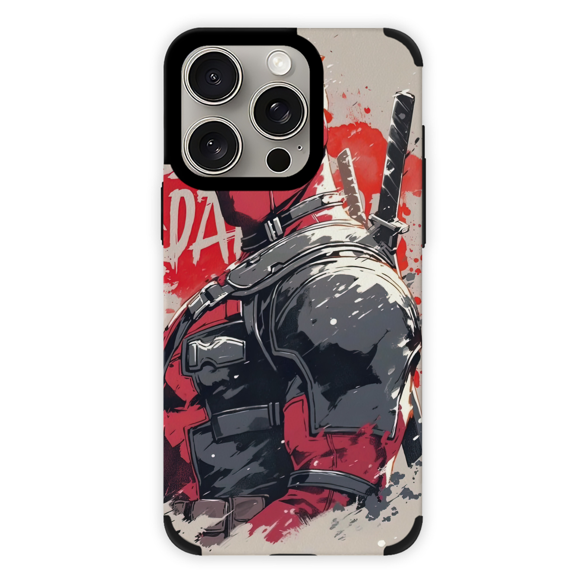 （画像用） Deadpool デッドプール 【iPhone15ProMax対応】 PUレザー スマホケース 耐衝撃＆黄変防止