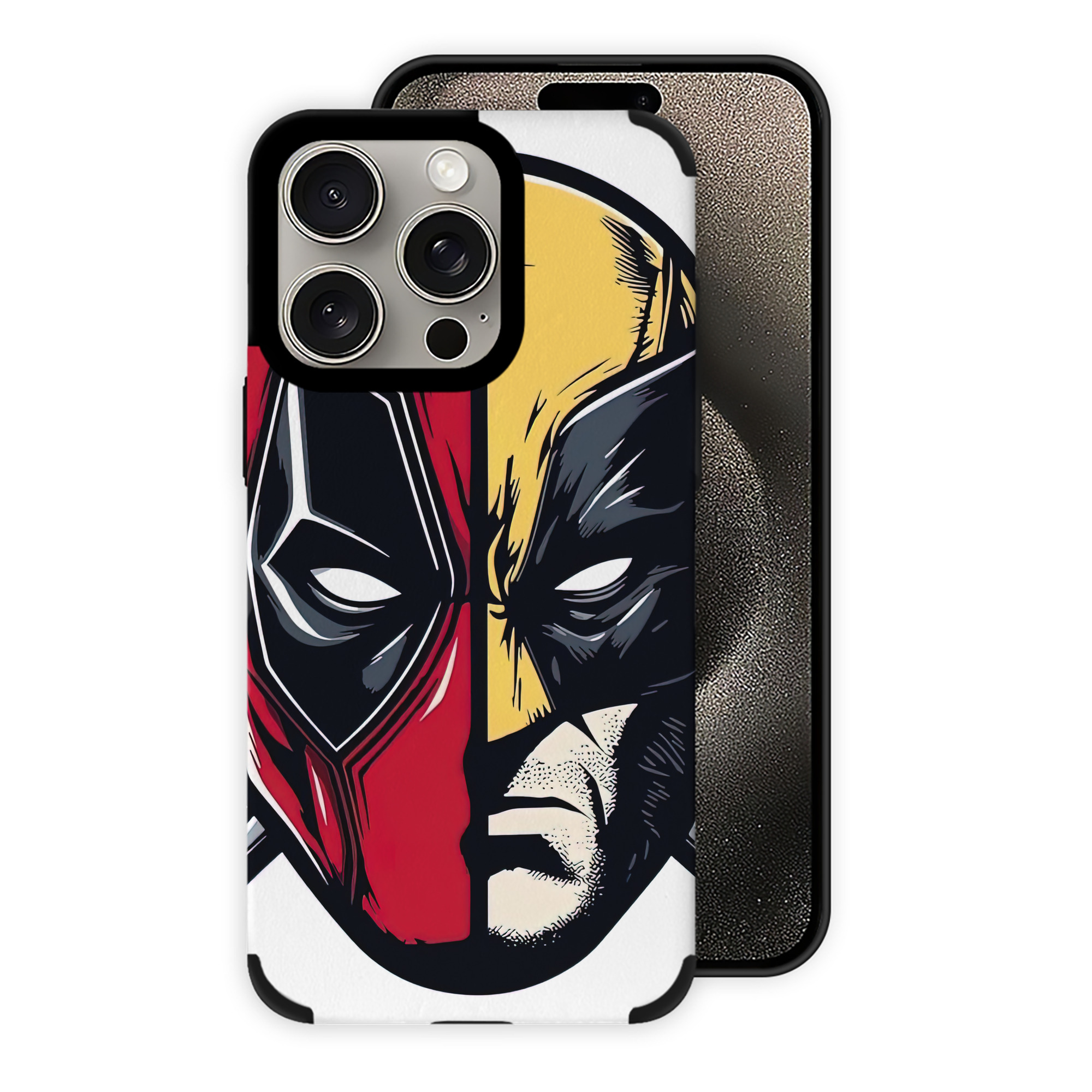 （画像用） Deadpool デッドプール 【iPhone15ProMax対応】 PUレザー スマホケース 耐衝撃＆黄変防止