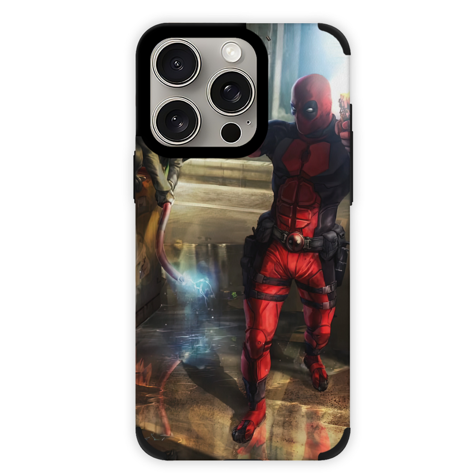 （画像用） Deadpool デッドプール 【iPhone15ProMax対応】 PUレザー スマホケース 耐衝撃＆黄変防止
